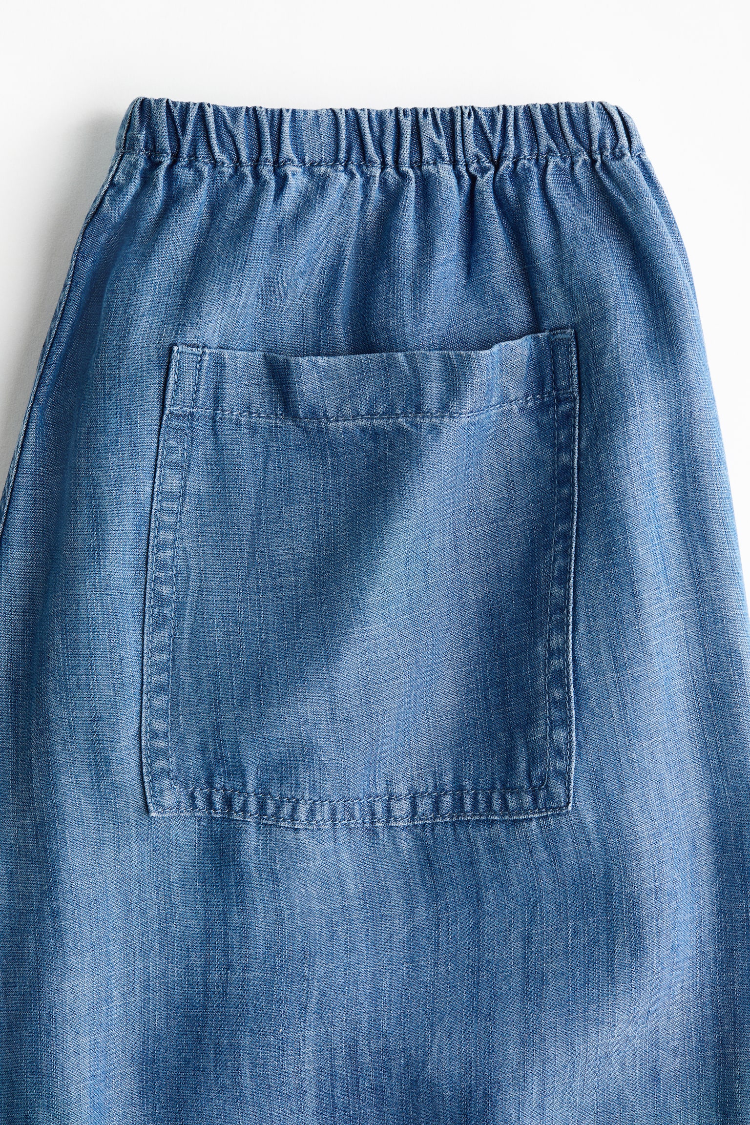 Drawstring-Detail Denim Pants - Denim blue - 2