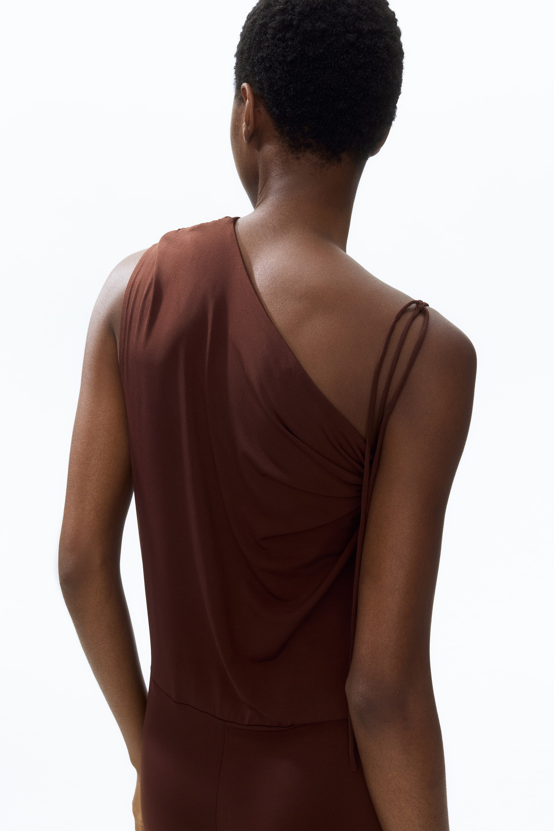 Asymmetric Jersey Jumpsuit