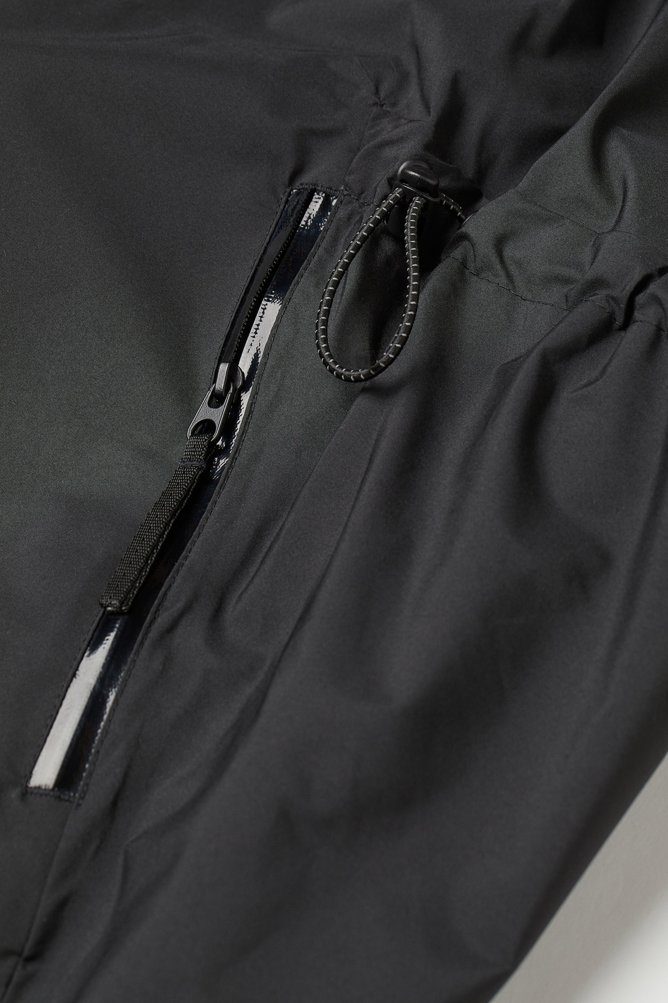 Packable commuter jacket Long sleeve Knee length Black Ladies