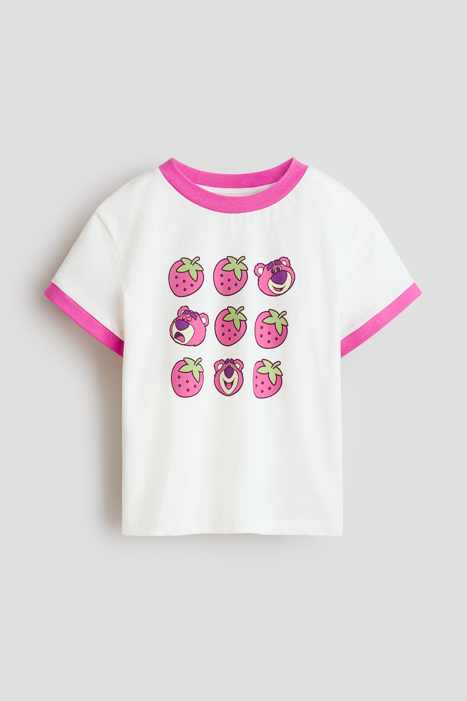 プリントデザイン コットンTシャツ - ホワイト／トイ・ストーリー/ライトブルー／ミッフィー/ダークブルー／ミッフィー/ホワイト／ミッフィー/ライトピンク／おしゃれキャット/ピンク／トイ・ストーリー
