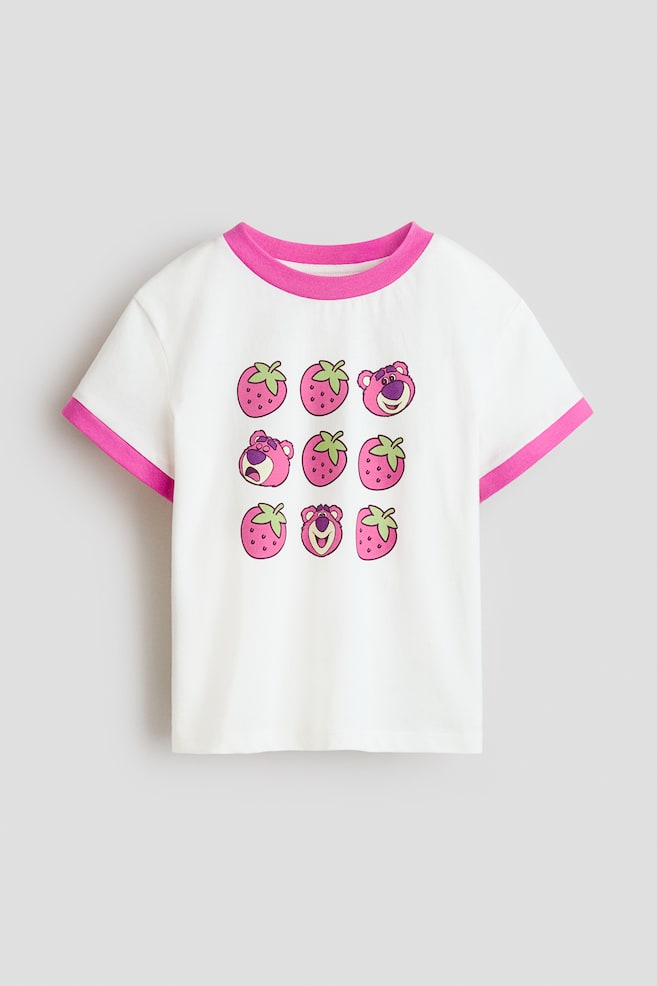 Print-motif cotton T-shirt - White/Toy Story/Pink/Toy Story/Dark blue/Miffy/White/Miffy/Light blue/Miffy/Light pink/Aristocats - 1