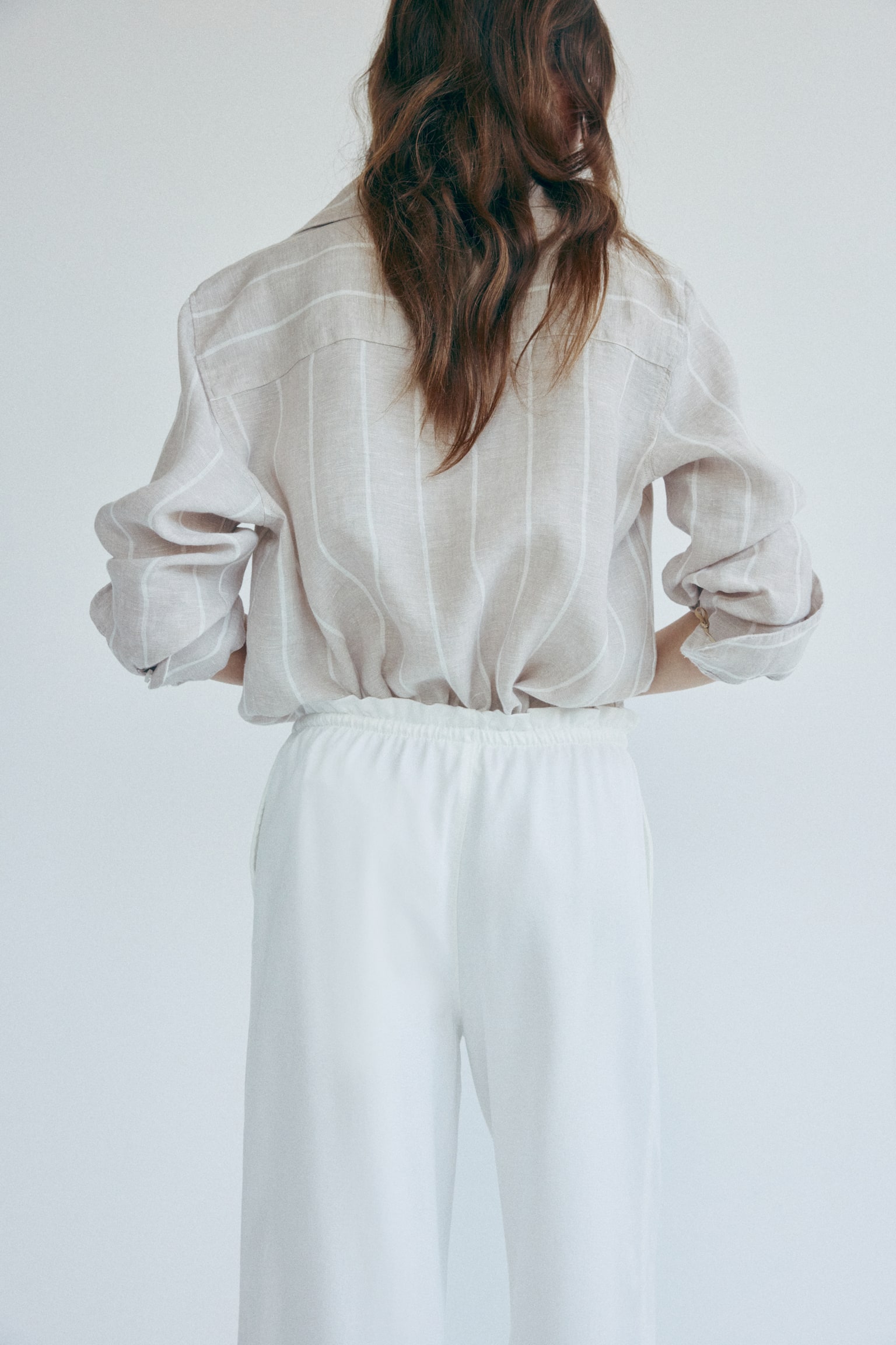 Tie-belt paper bag trousers - 4