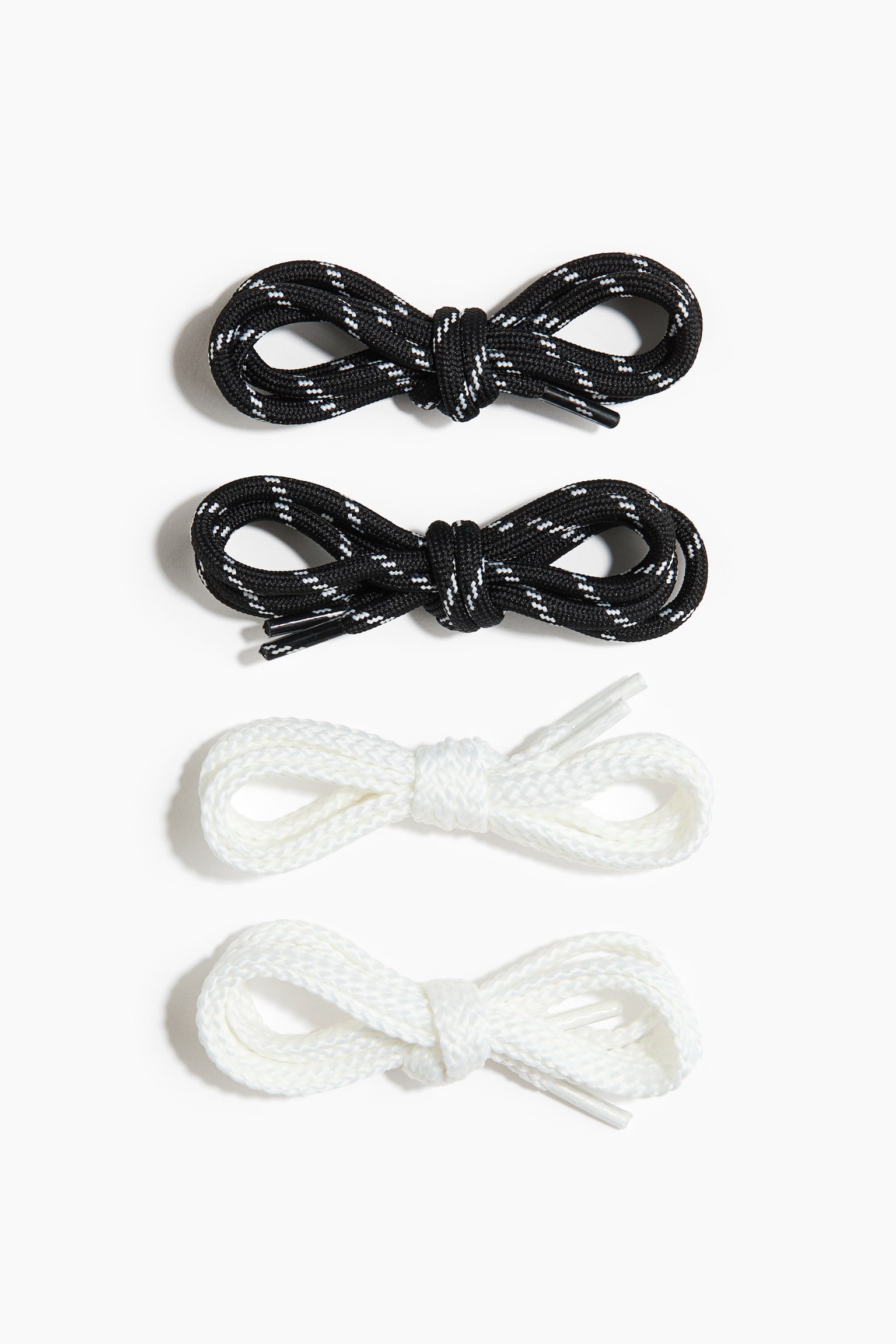 2-pack skosnören - Svart/Vit/Grön/Vit