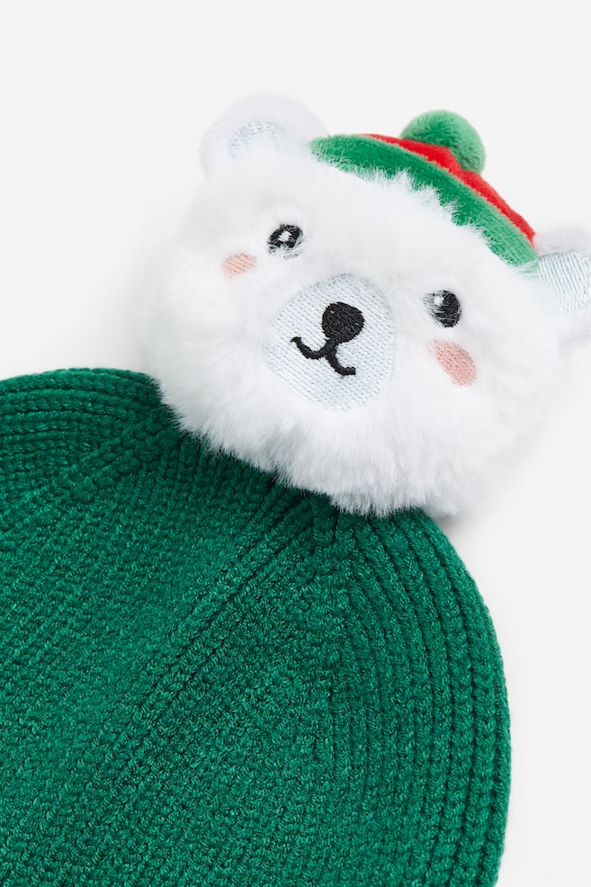 Pompom hat - Green/Polar bear/Red/Reindeer - 2
