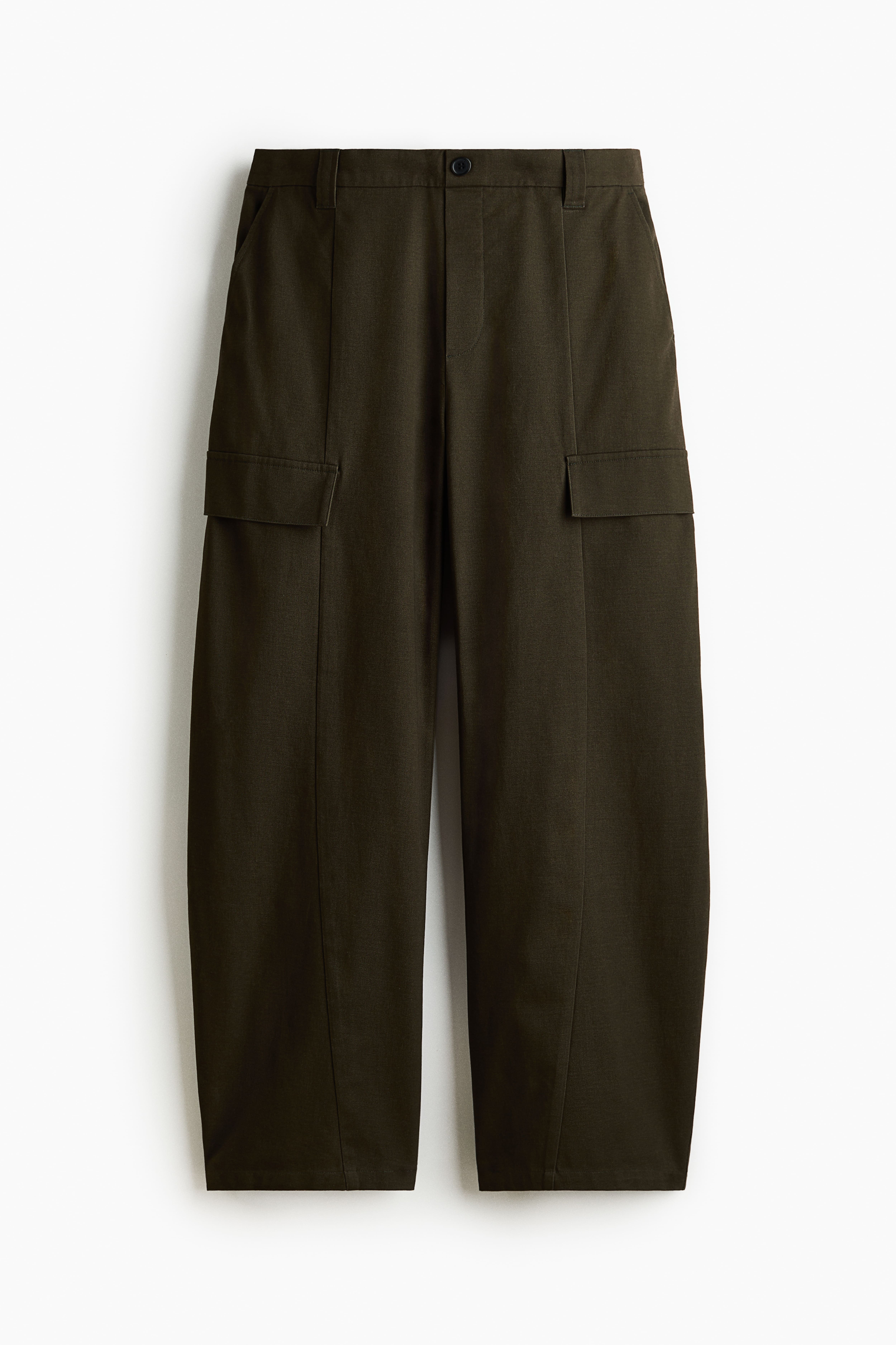 Barrel-Leg Cargo Pants