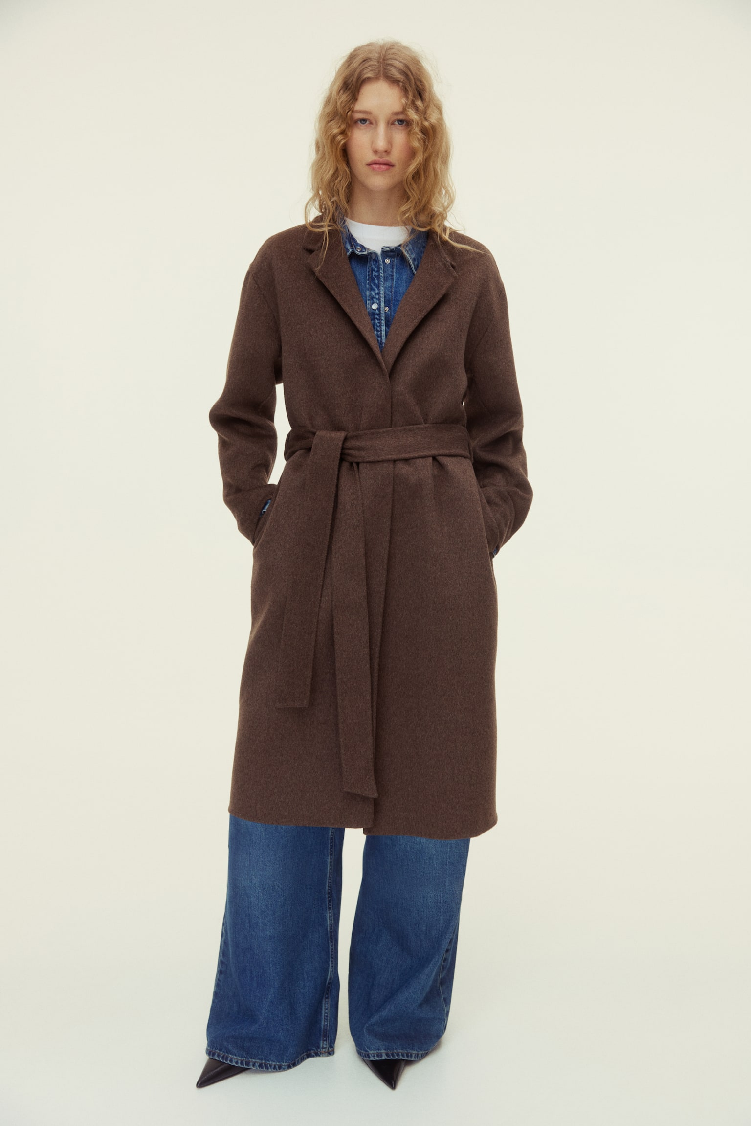Handmade wool-blend coat - Brown - 5