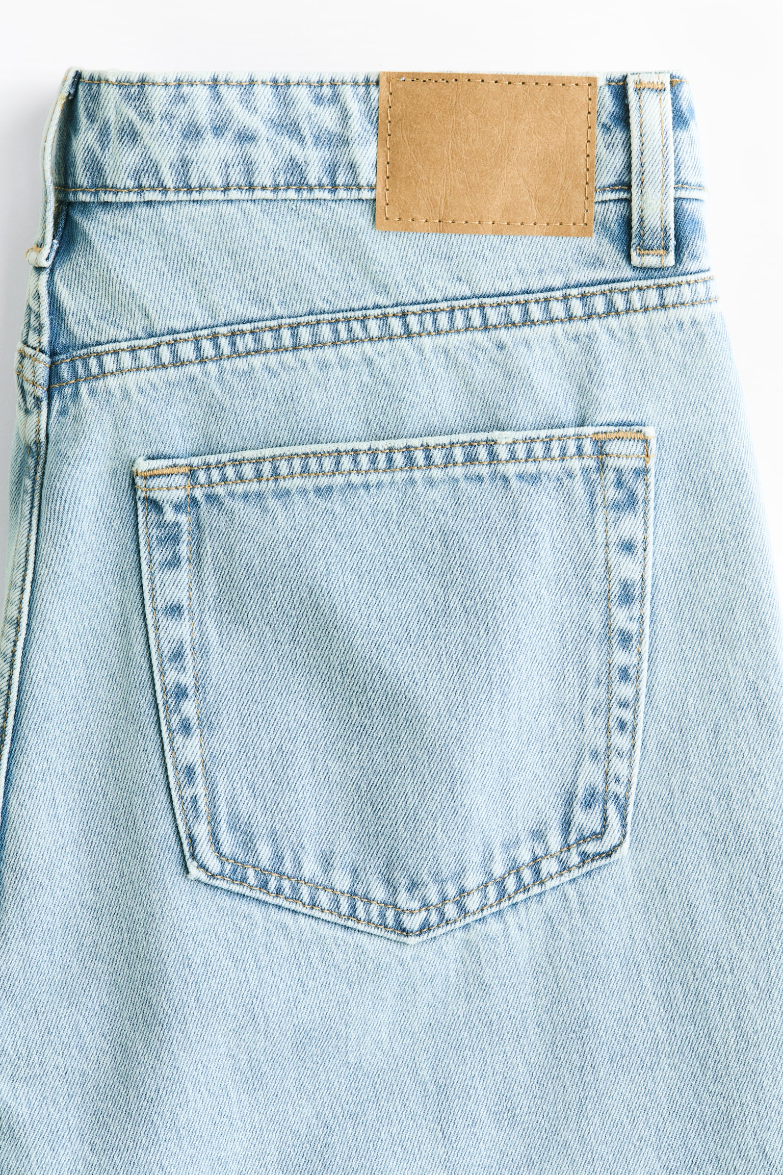 Barrel Regular Waist Ankle Jeans - Helles Denimblau/Denimblau - 7