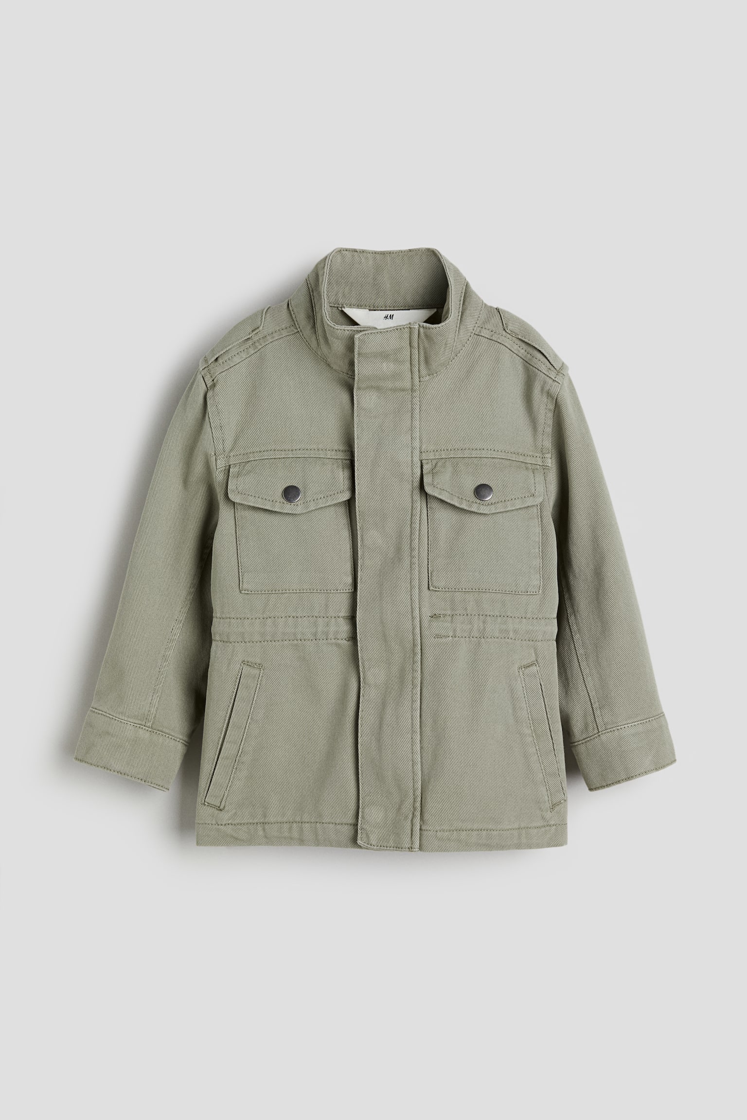 Cotton Twill Utility Jacket - Khaki green - 1