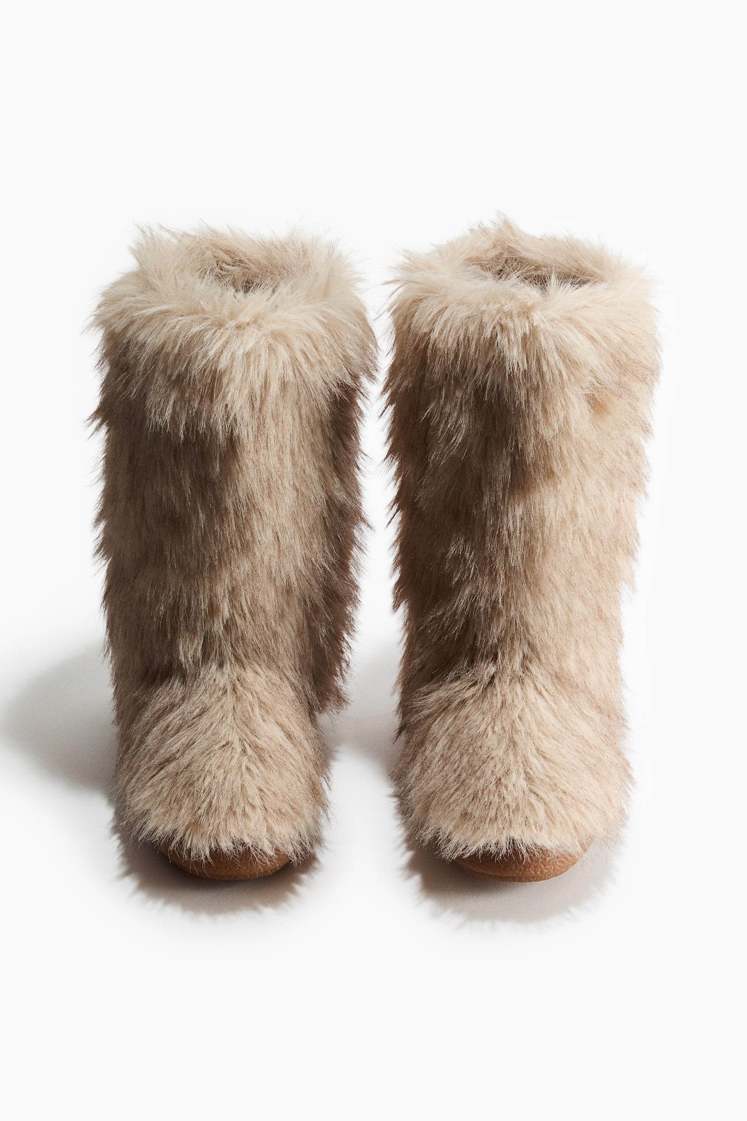 Wadenhohe Stiefel - Beige