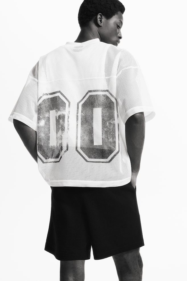 Shorts en punto texturizado - Negro/Blanco - 6