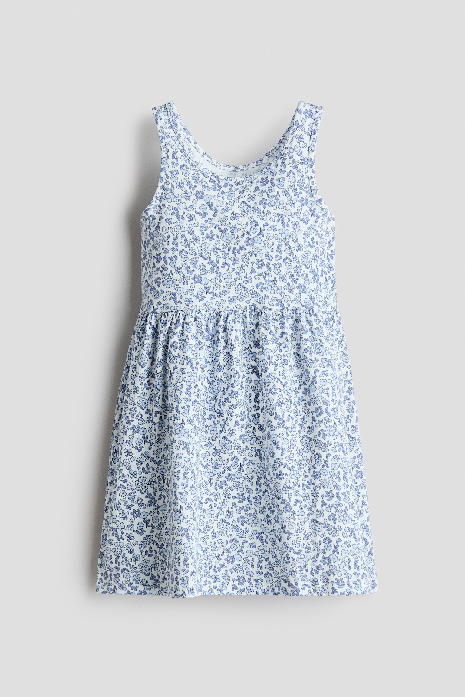 Robe à motif en coton - Bleu clair/fleuri/Blanc/papillons/Blanc/rose/fleuri/Beige/imprimé léopard/Pêche clair/fraises/Rose clair/licornes/Rose clair/fruits/Blanc/pastèques/Bleu clair/nœuds