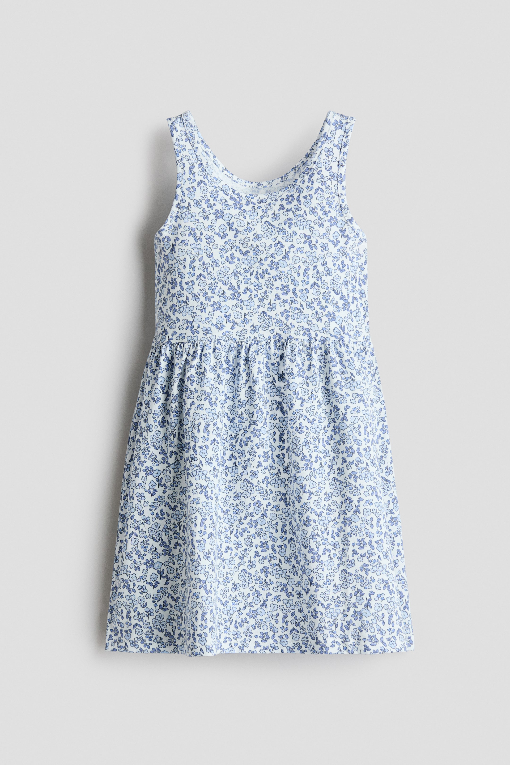 View larger image: Patterned cotton dress - Light blue/Floral - Kids | H&M SG 1