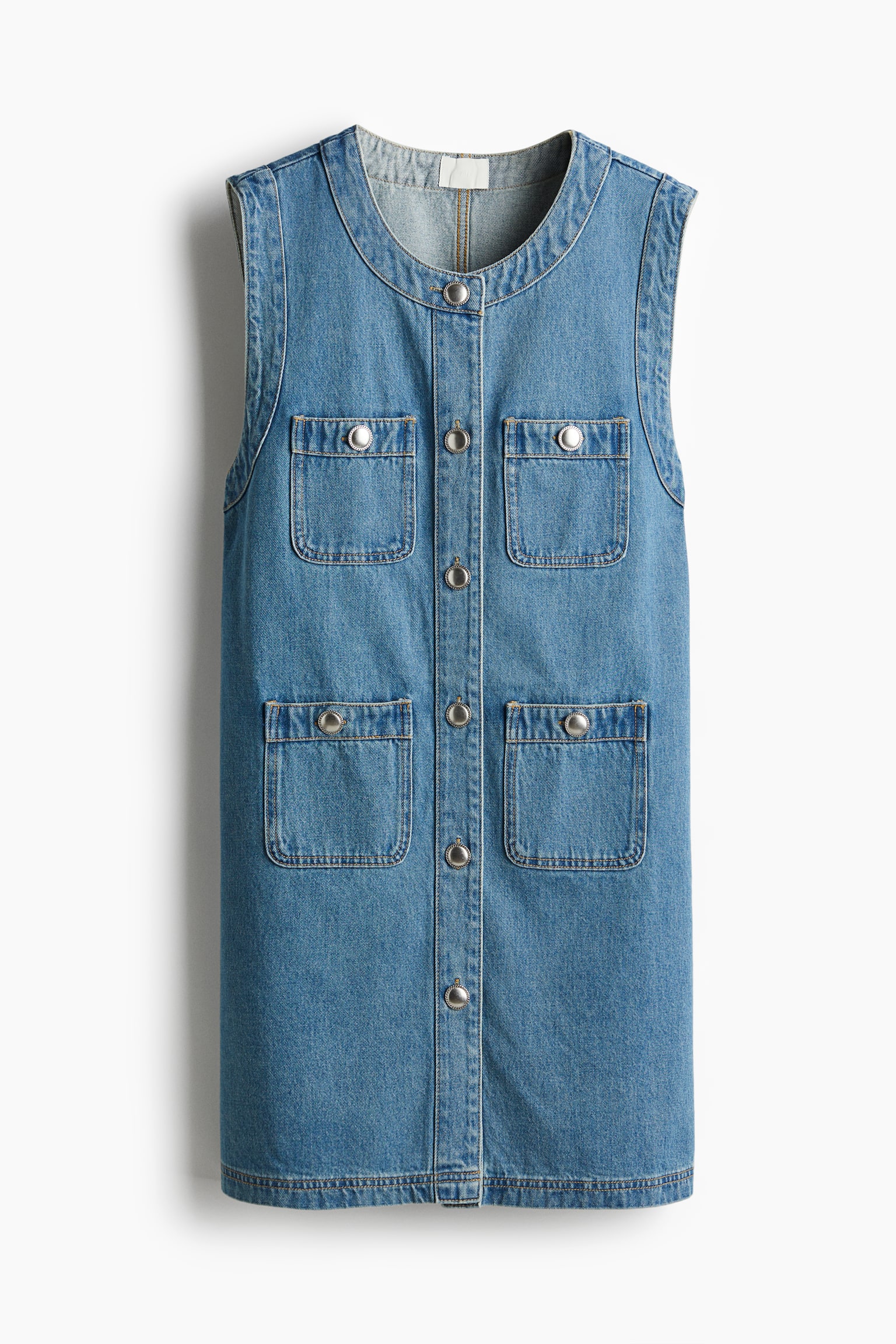 Denim pinafore dress - デニムブルー - 2