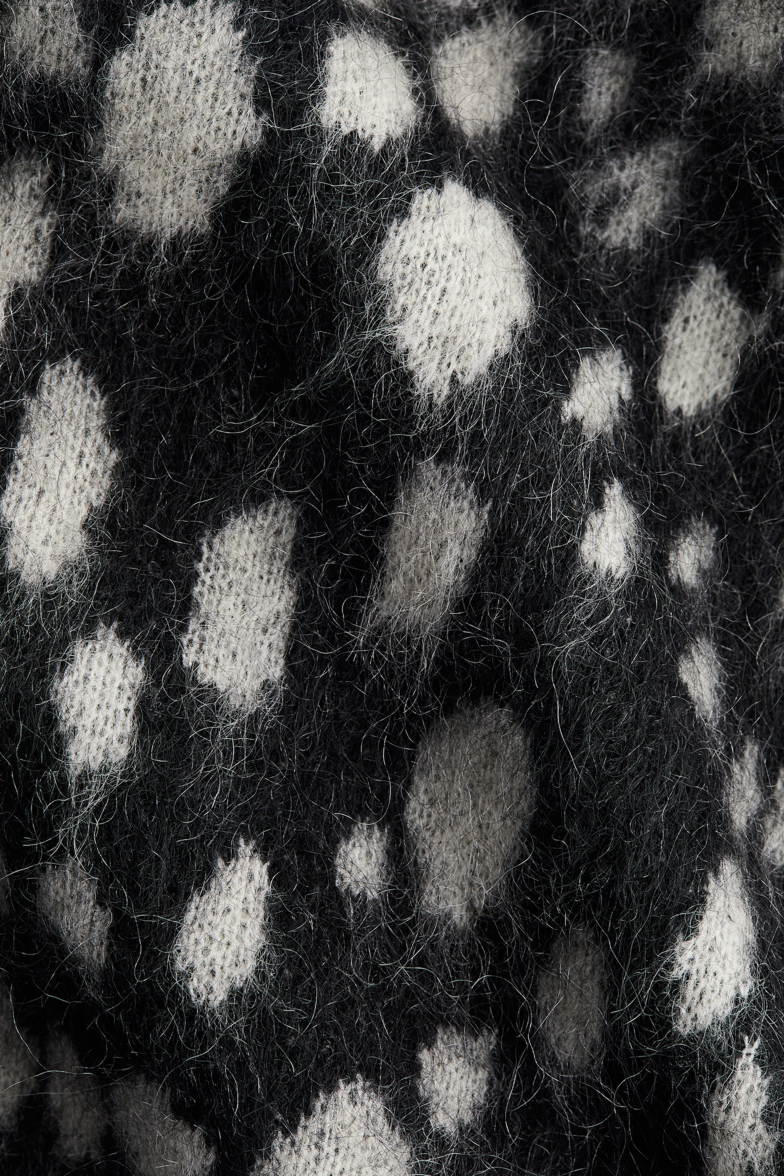 Mohair-blend turtleneck jumper - Black/Spotted/Beige/Patterned - 3