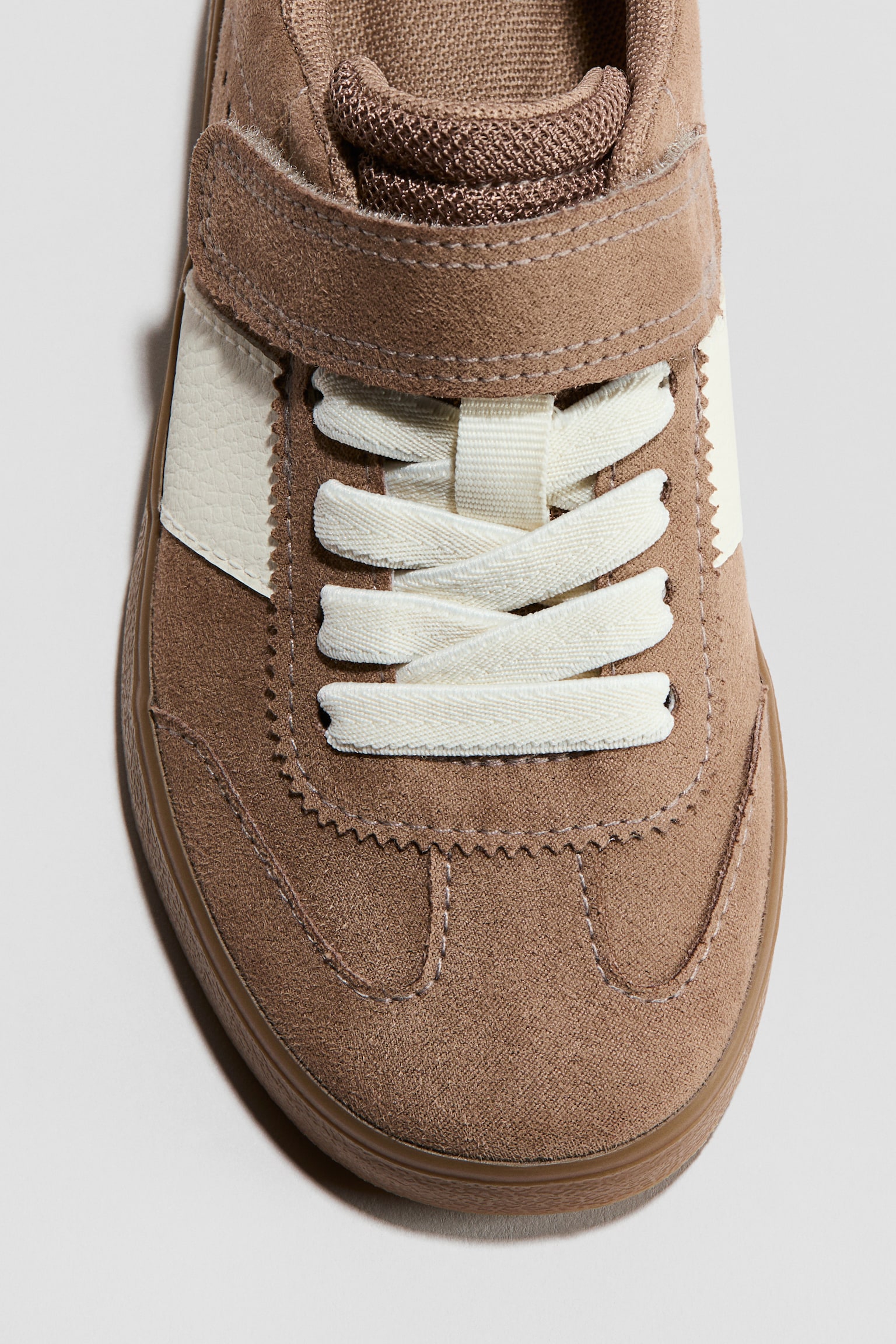 סניקרס - אפור עכבר/קרם/שחור/לבן/קרם - 3