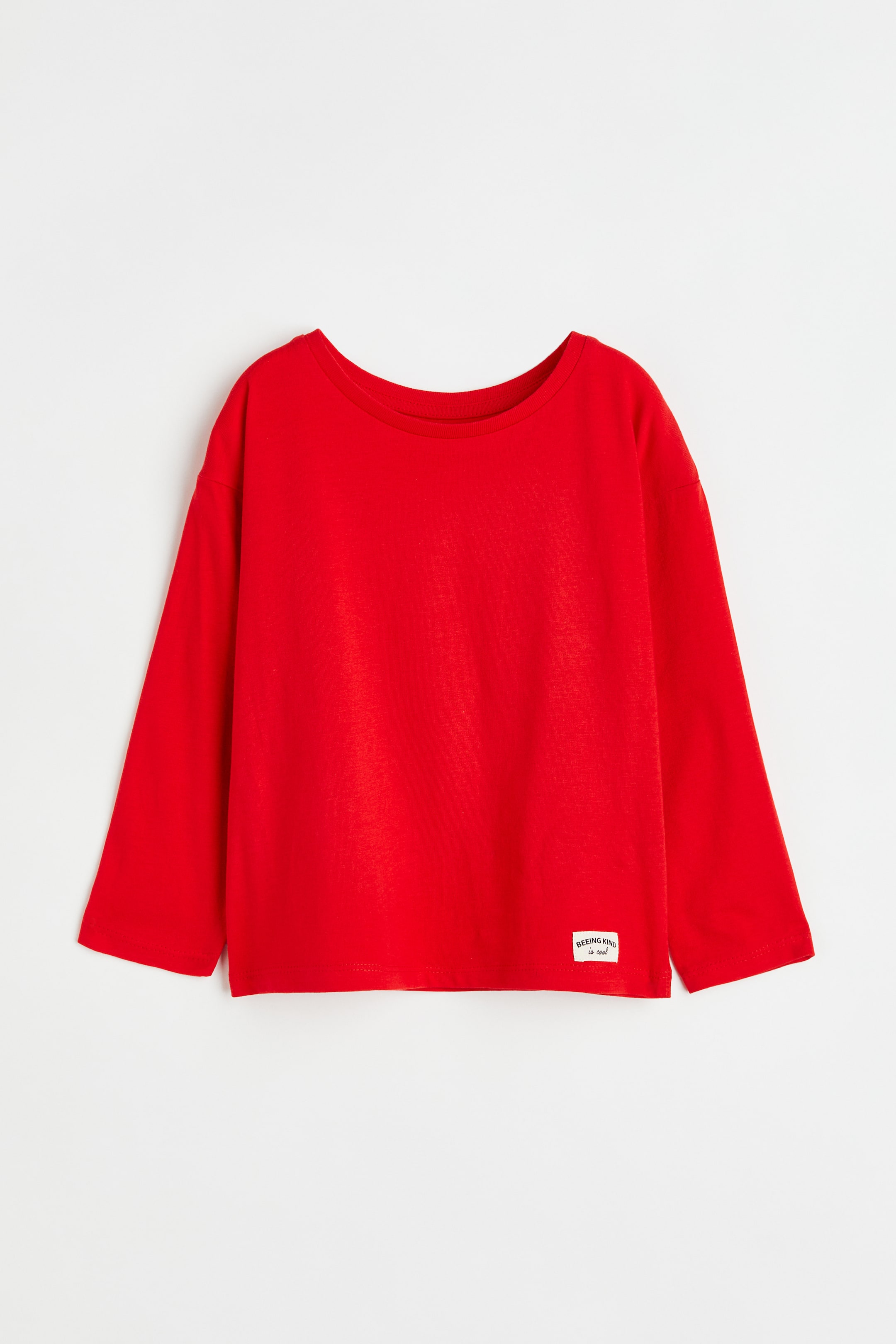 Xem ảnh lớn hơn: Áo cotton dài tay - Màu đỏ sáng - Kids | H&M VN 1
