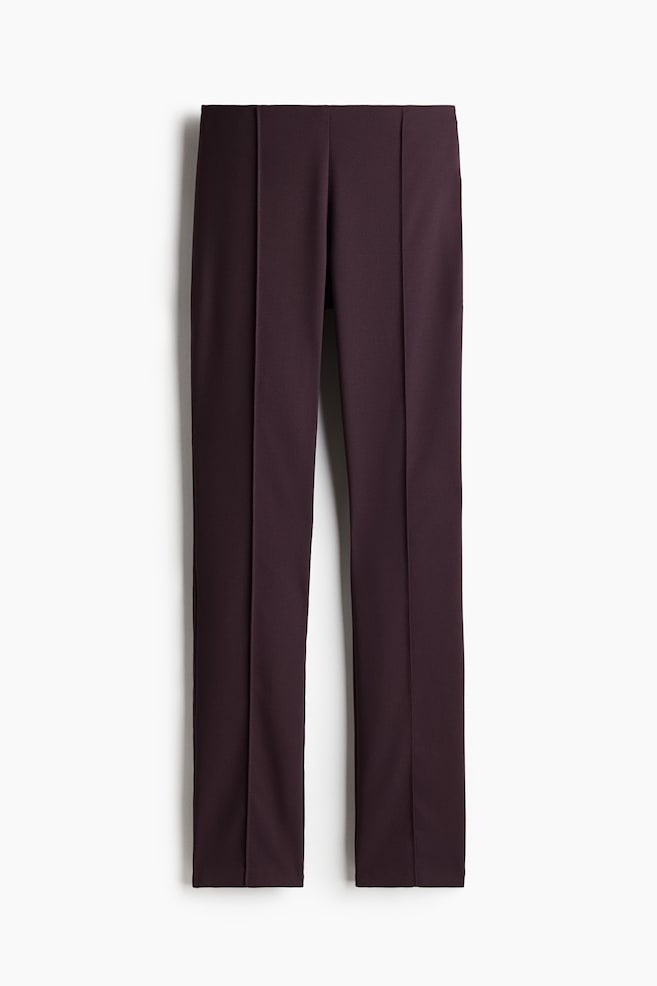 Slim tailored trousers - Dark purple/Dark brown/Grey - 1