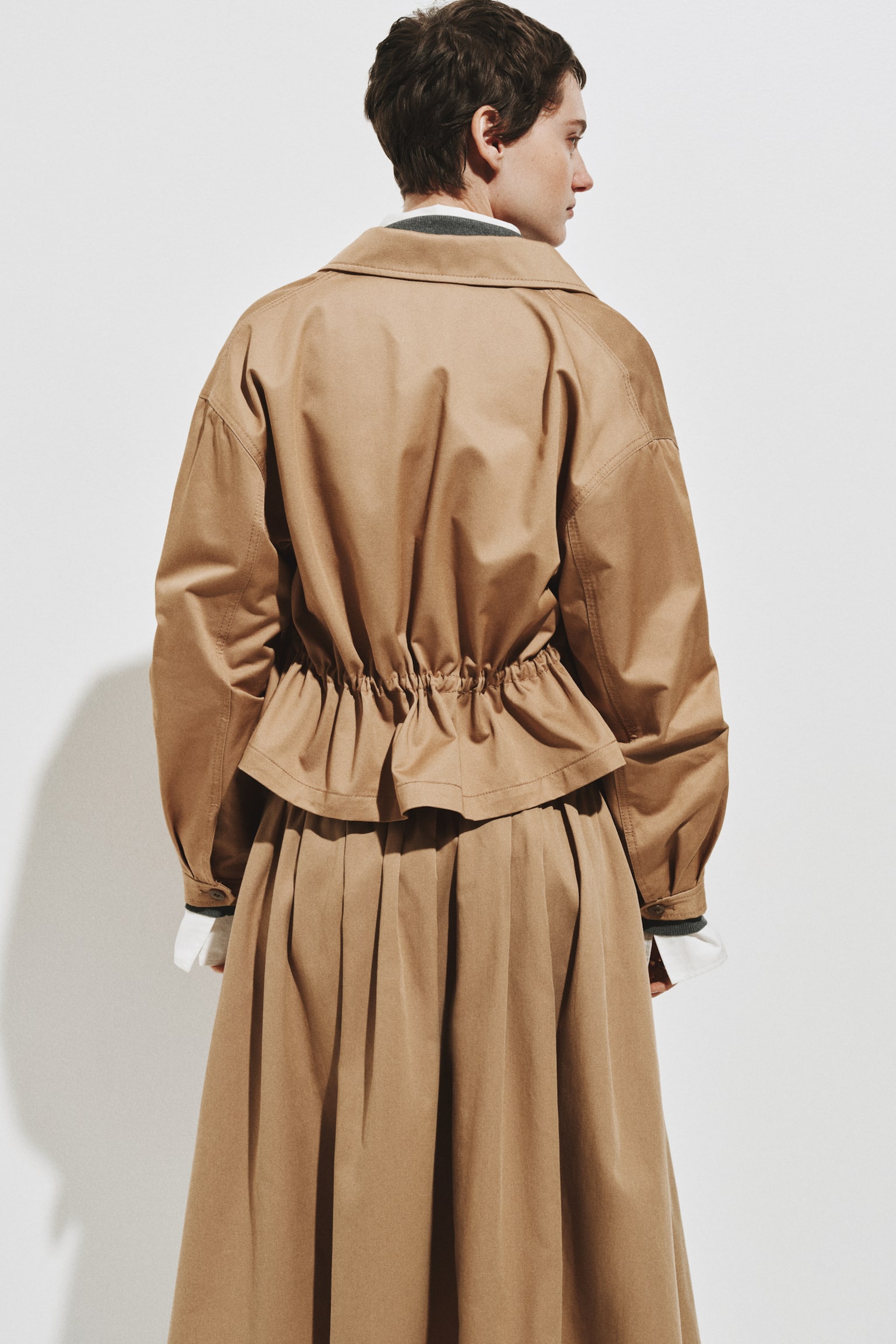 ז'קט מטוויל כותנה - בז' כהה - 5