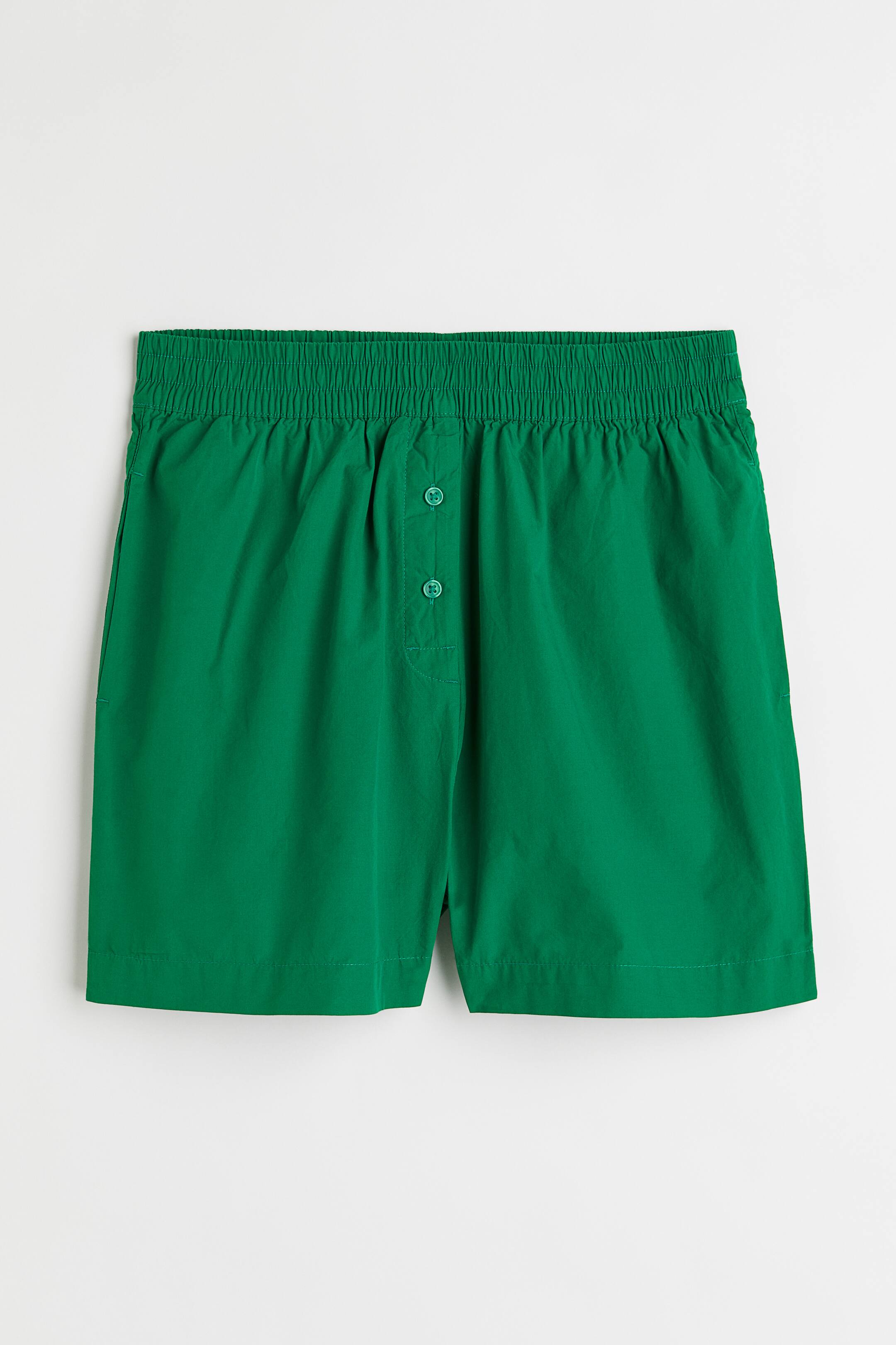 View larger image: Cotton poplin shorts - Green - Ladies | H&M 1