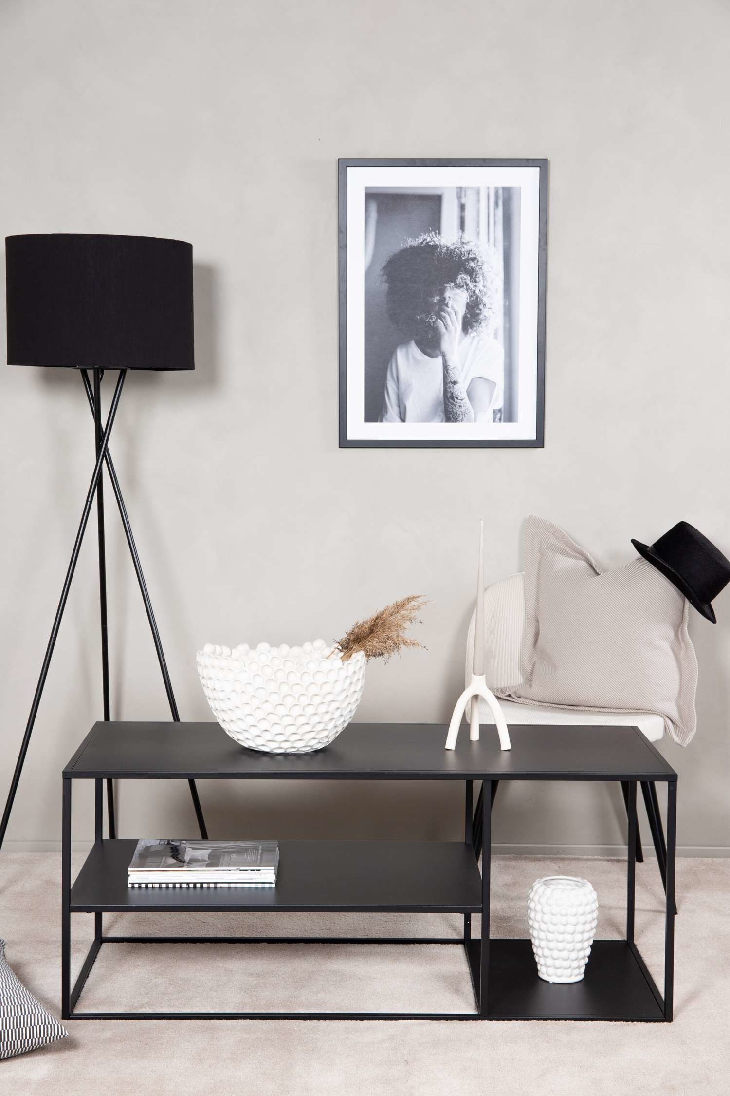 Staal Sofa Table - Steel, Black