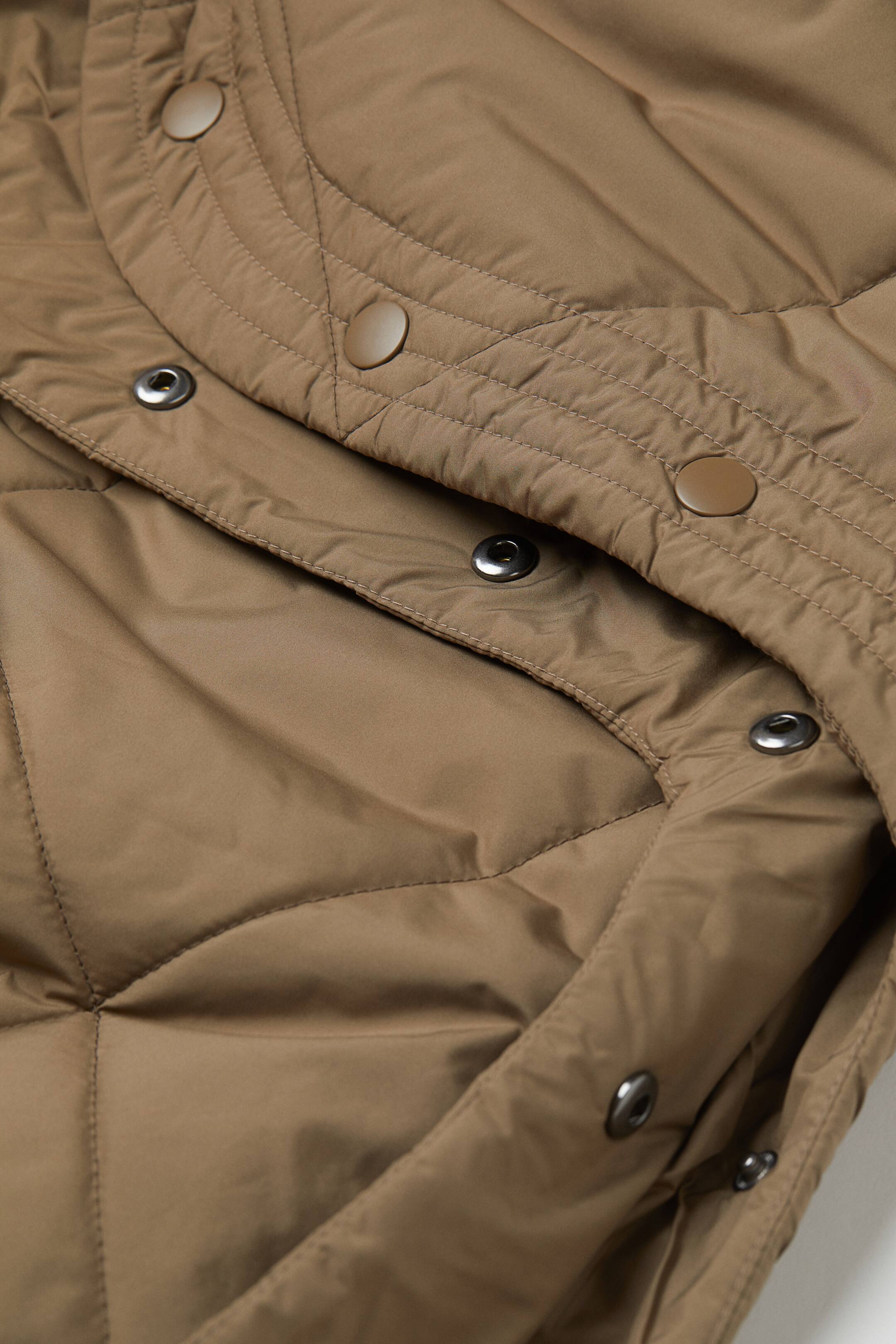 Water-repellent cape jacket - Long - Dark beige - Ladies | H&M GB