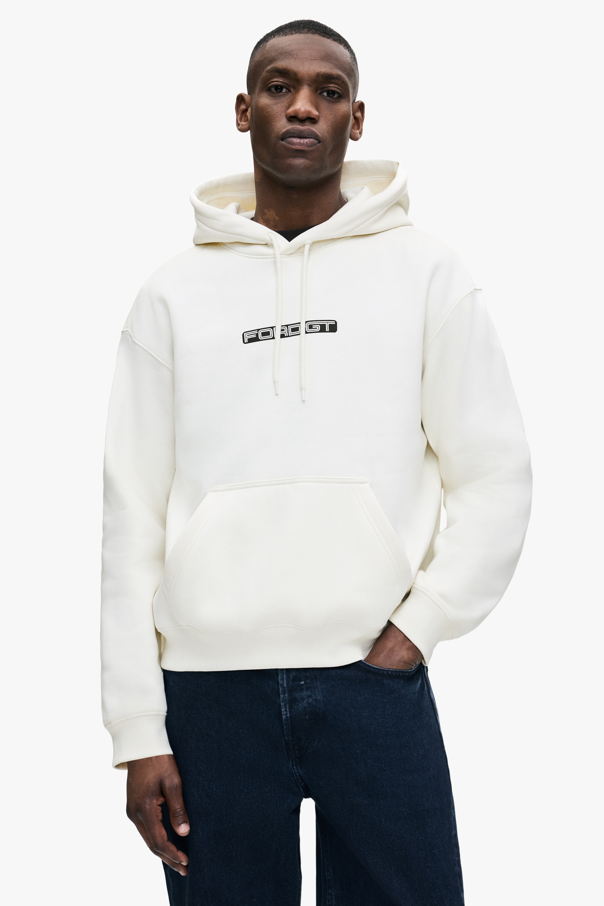 ルーズフィット プリントスウェットパーカ - ホワイト／Ford - Men