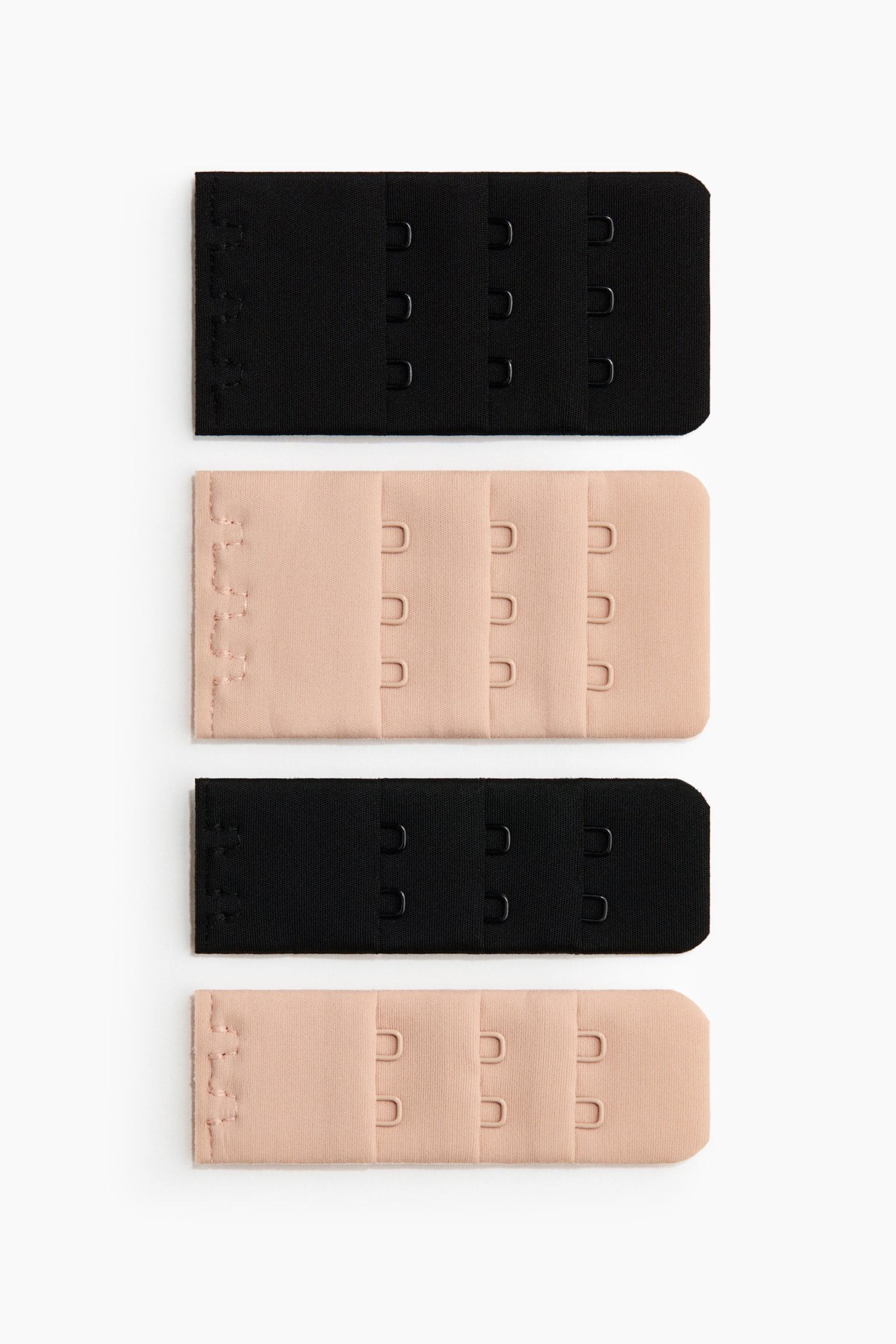 Prodloužení podprsenky 4 kusy - Černá/světle béžová