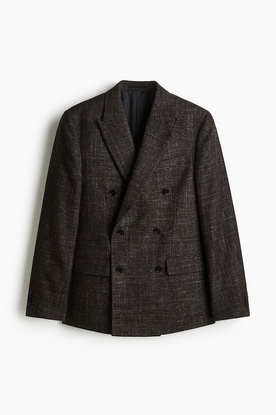 Мужские куртки H&M Regular-Fit Wool-Blend Double-Breasted Jacket