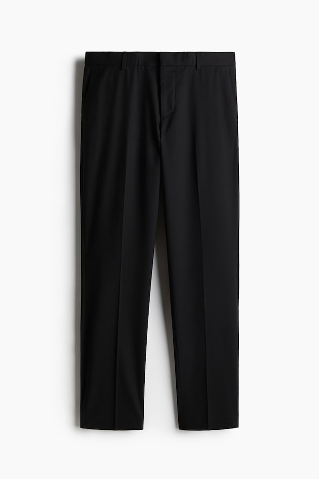 Slim-Fit Suit Pants - Black - 1