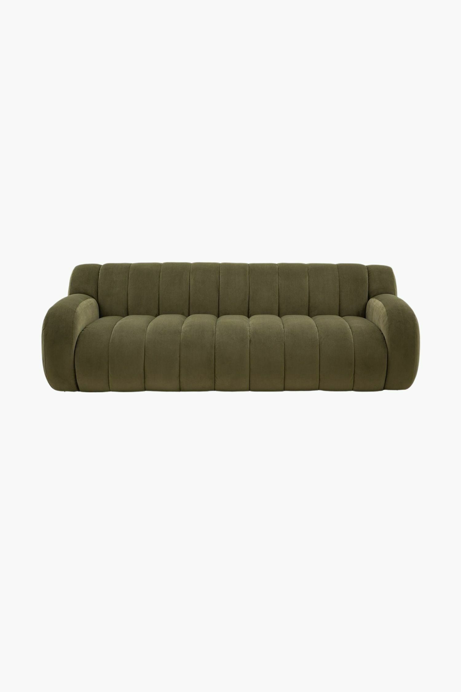 Gallery Direct - Ridged 3 Seater Sofa - Green