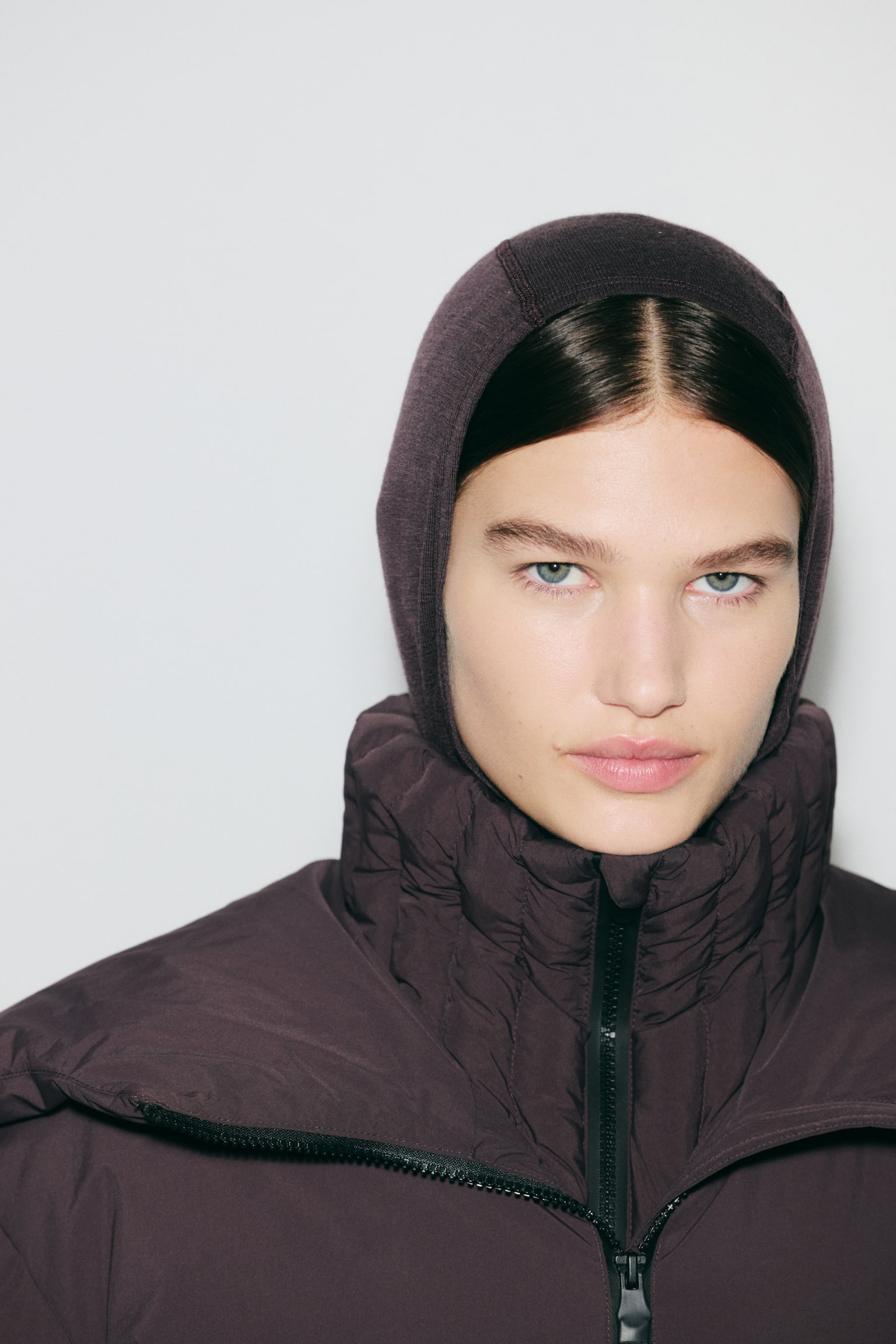 Padded ski jacket with ThermoMove™ - Aubergine purple/Black/Beige - 8