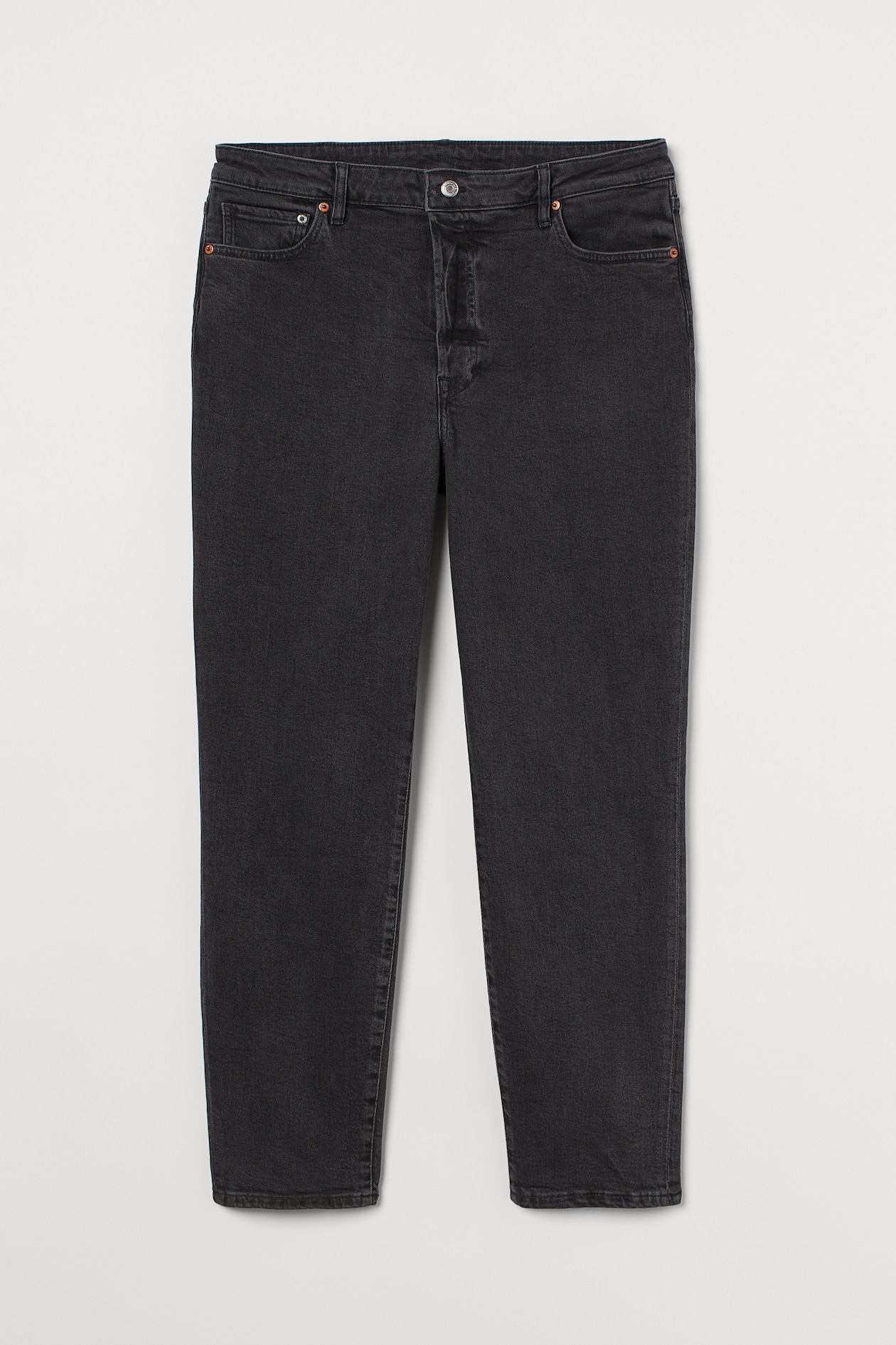 H&M+ Mom Ultra High Jeans - Ultra high waist - Ankle-length - Black ...