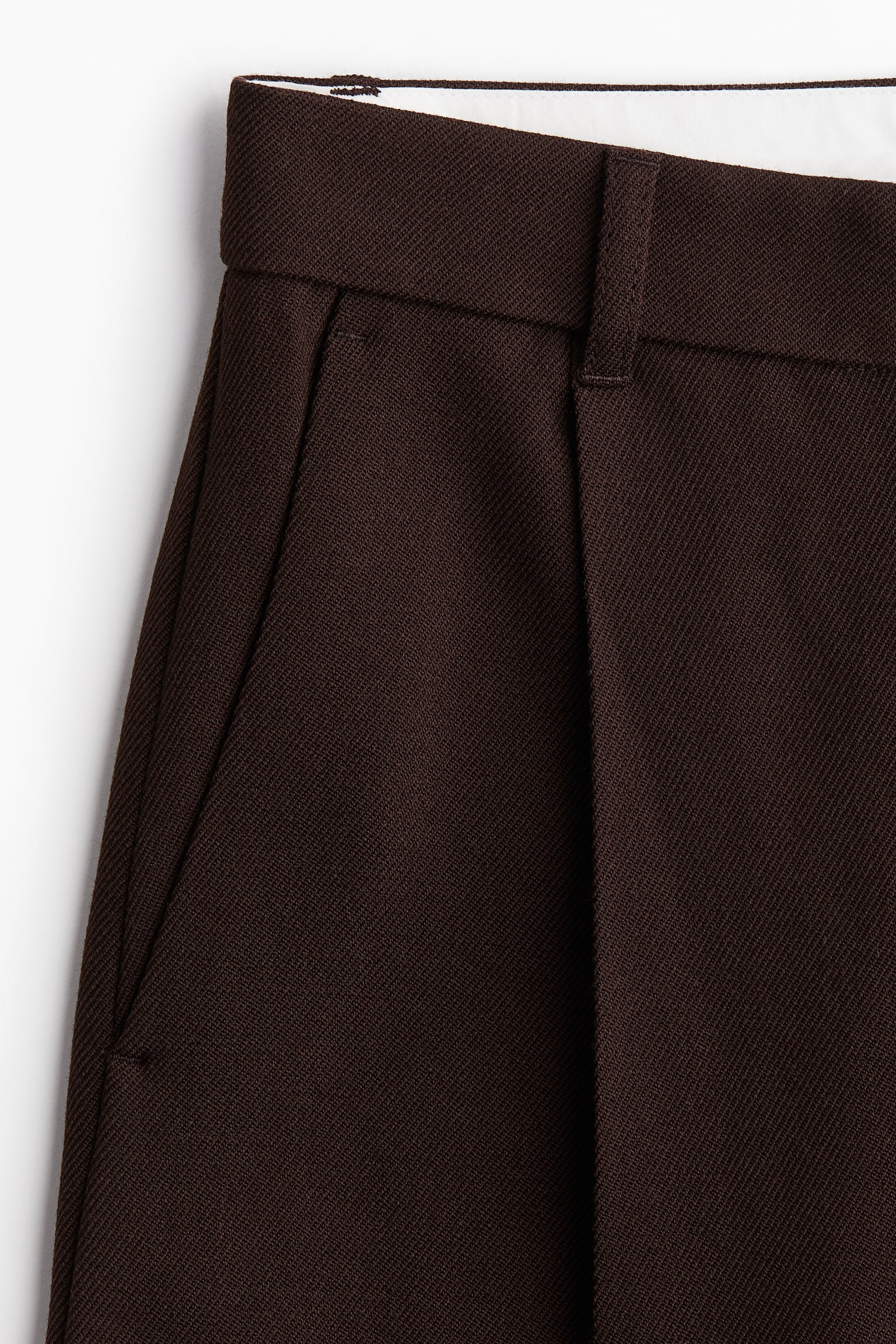 Tailored wool trousers - Dark brown/Black - 3