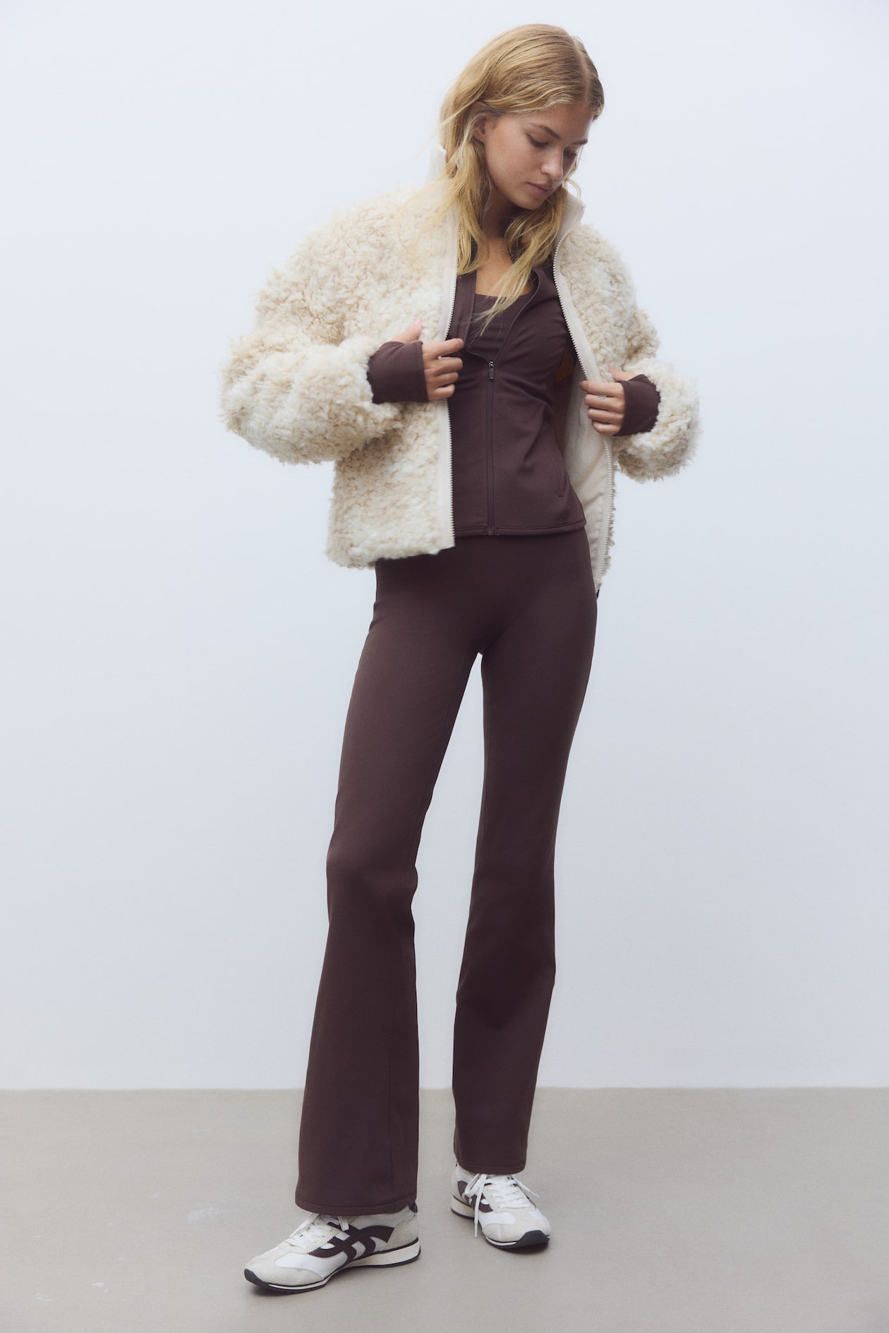 Flared Sports Fleece Leggings with SoftMove - image 3