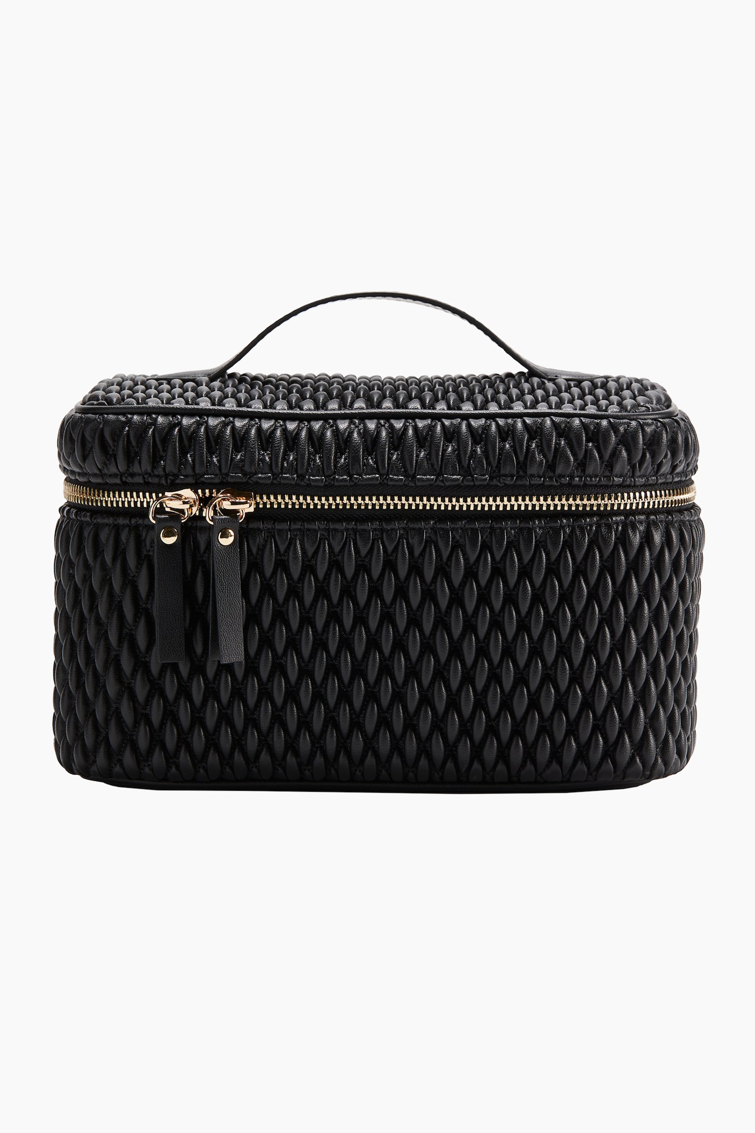 Женская сумка H&M Quilted Boxy Makeup, цвет: Чёрный — фото 1