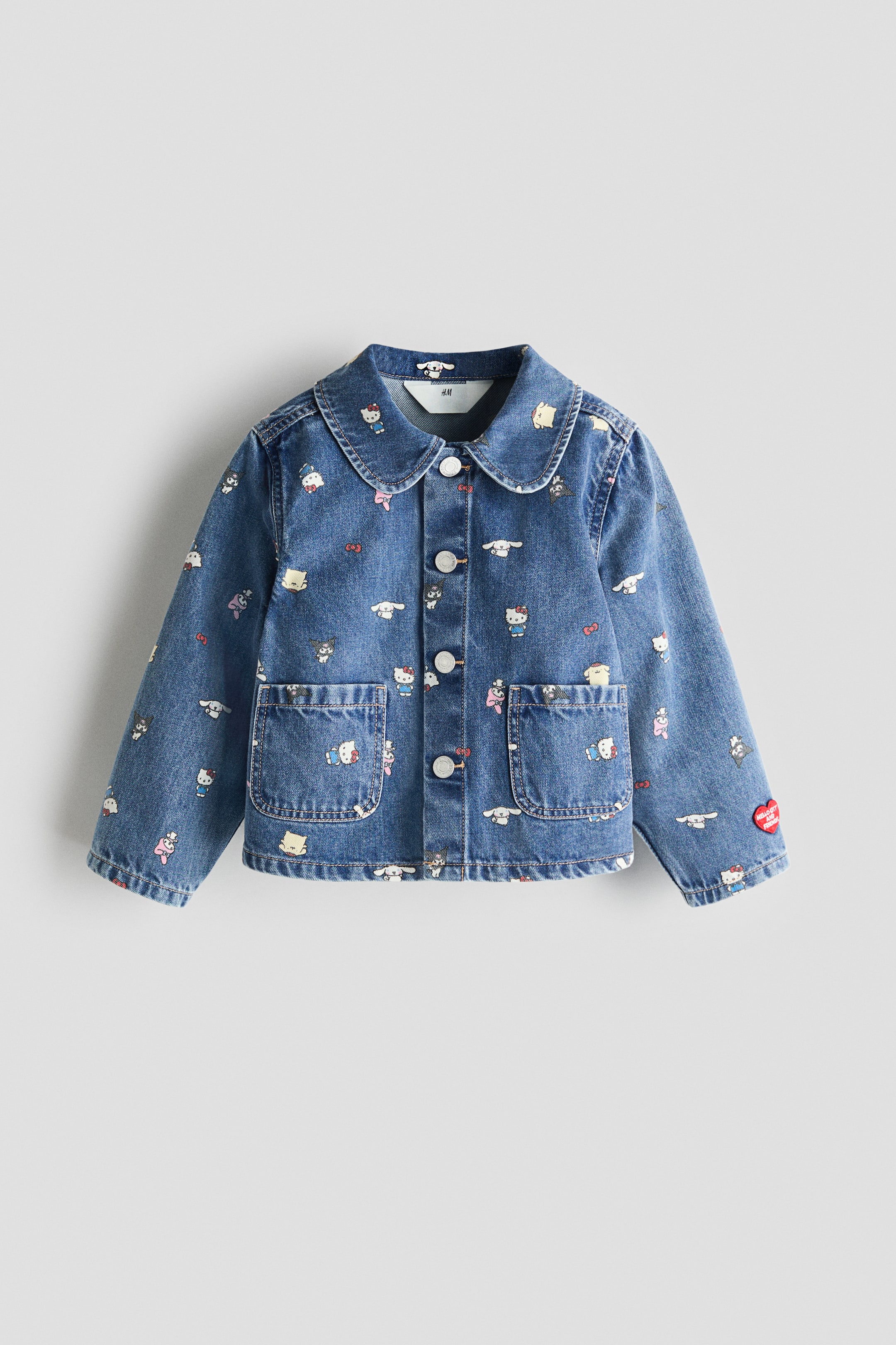 Printed Cotton Denim Jacket