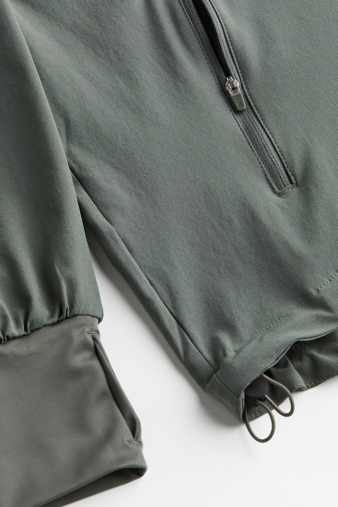 DryMove™ Running jacket - Dark khaki green/Black - 7