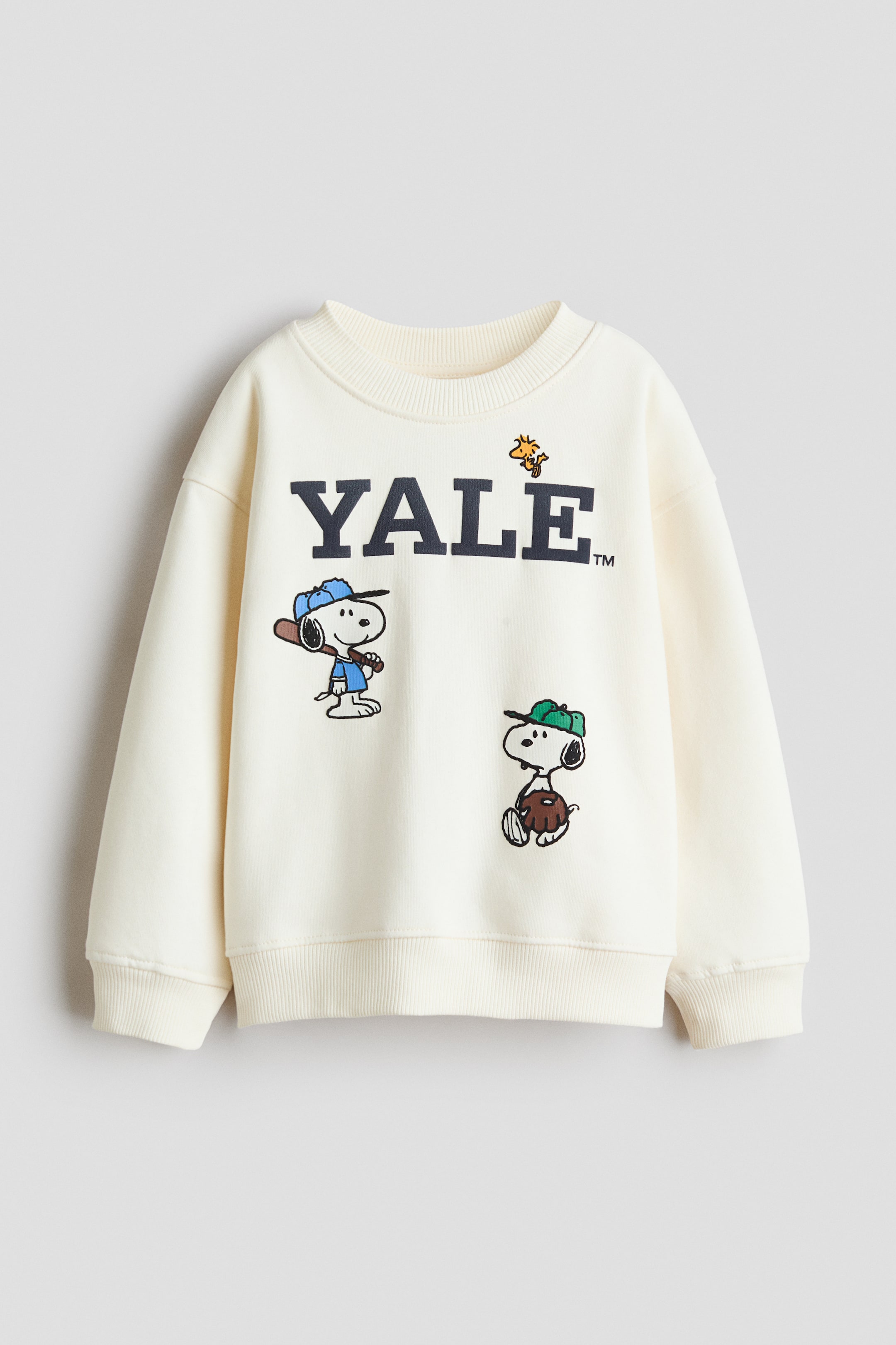 View larger image: Print-motif sweatshirt - Cream/Snoopy - Kids | H&M 1