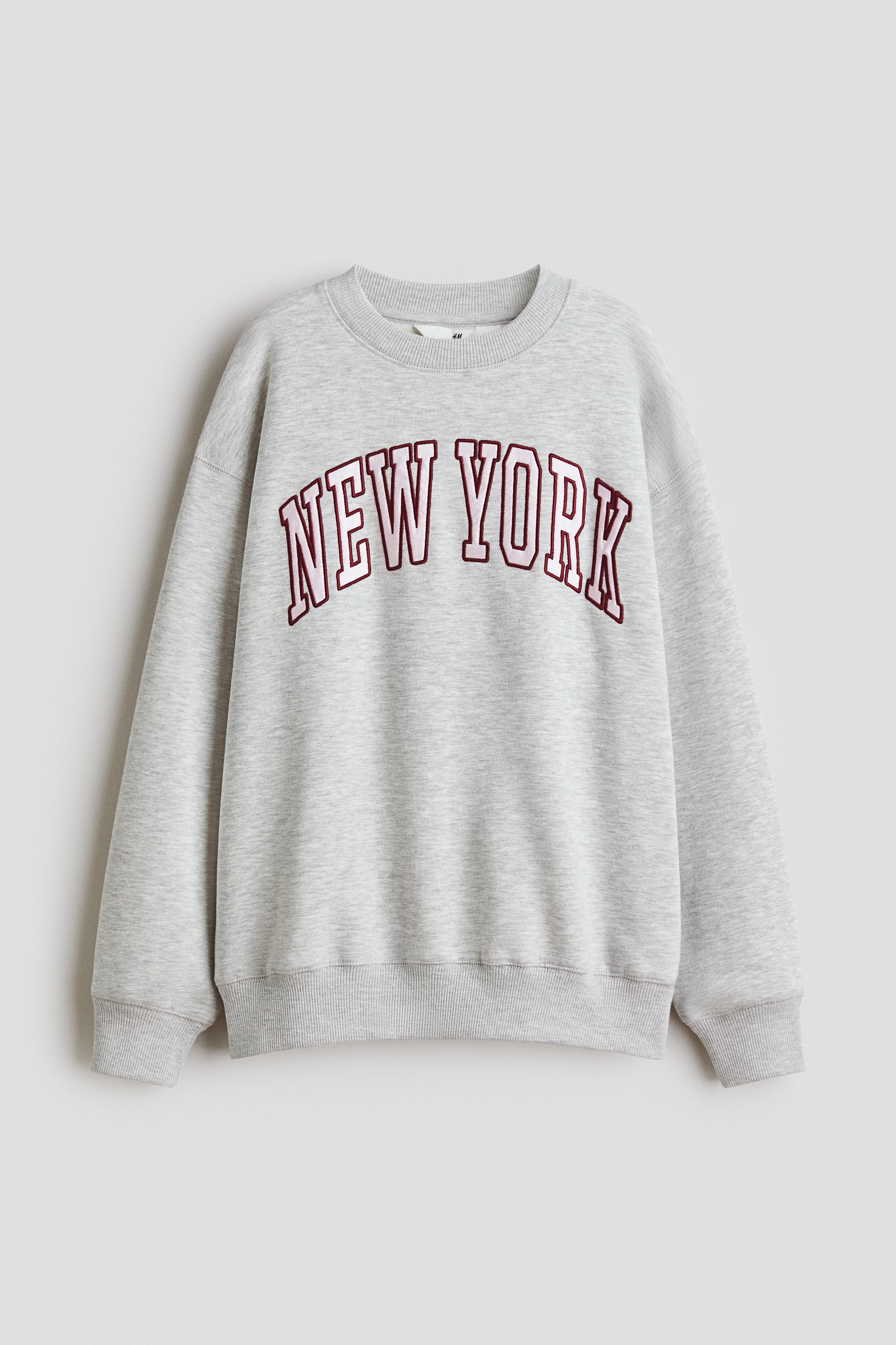 Sweatshirt with Motif - Light gray melange/New York - Kids