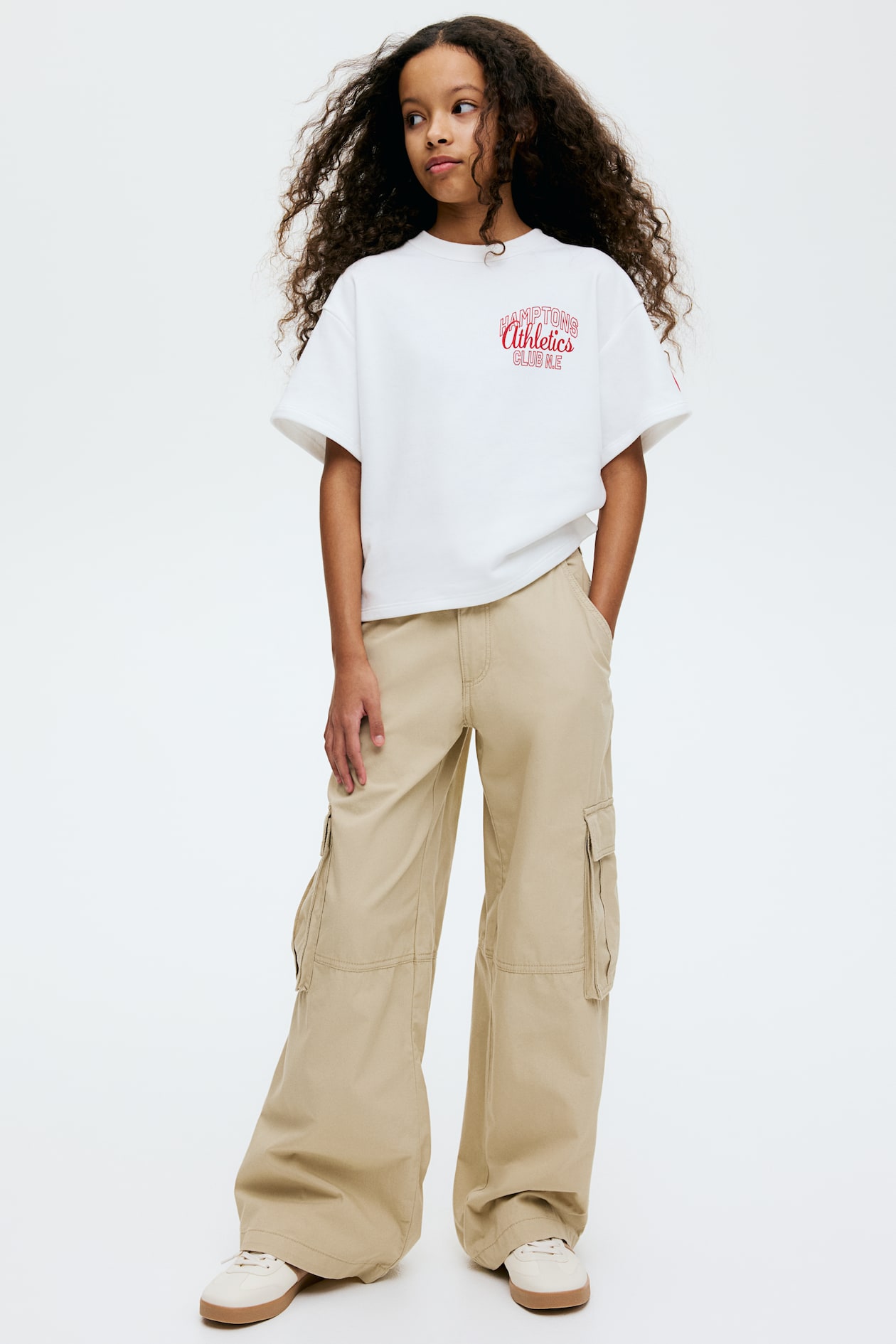 Pantaloni cargo ampi Beige chiaro BAMBINO H&M IT