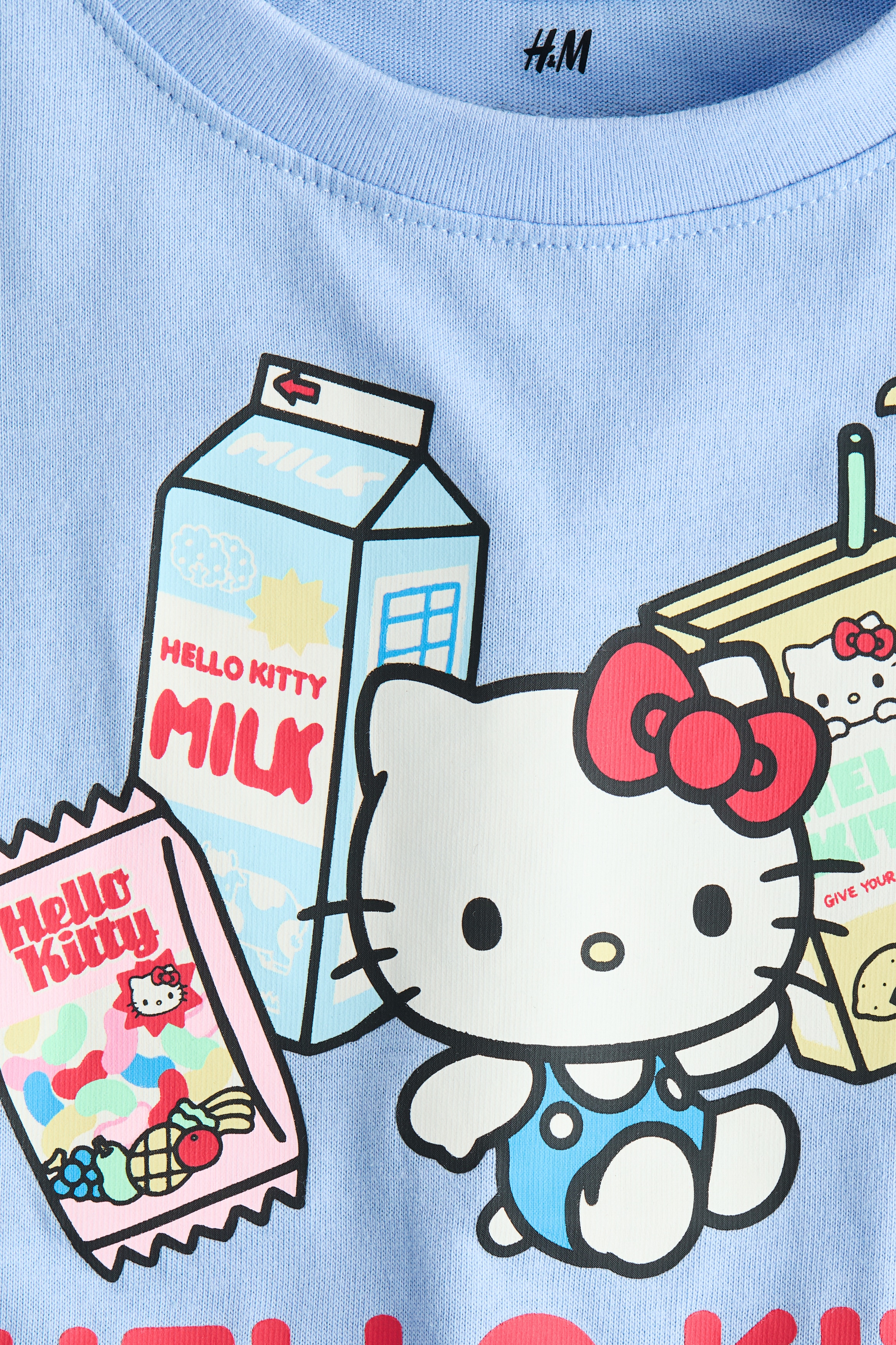 ルーズフィット プリントTシャツ - ライトブルー／ハローキティ - Kids