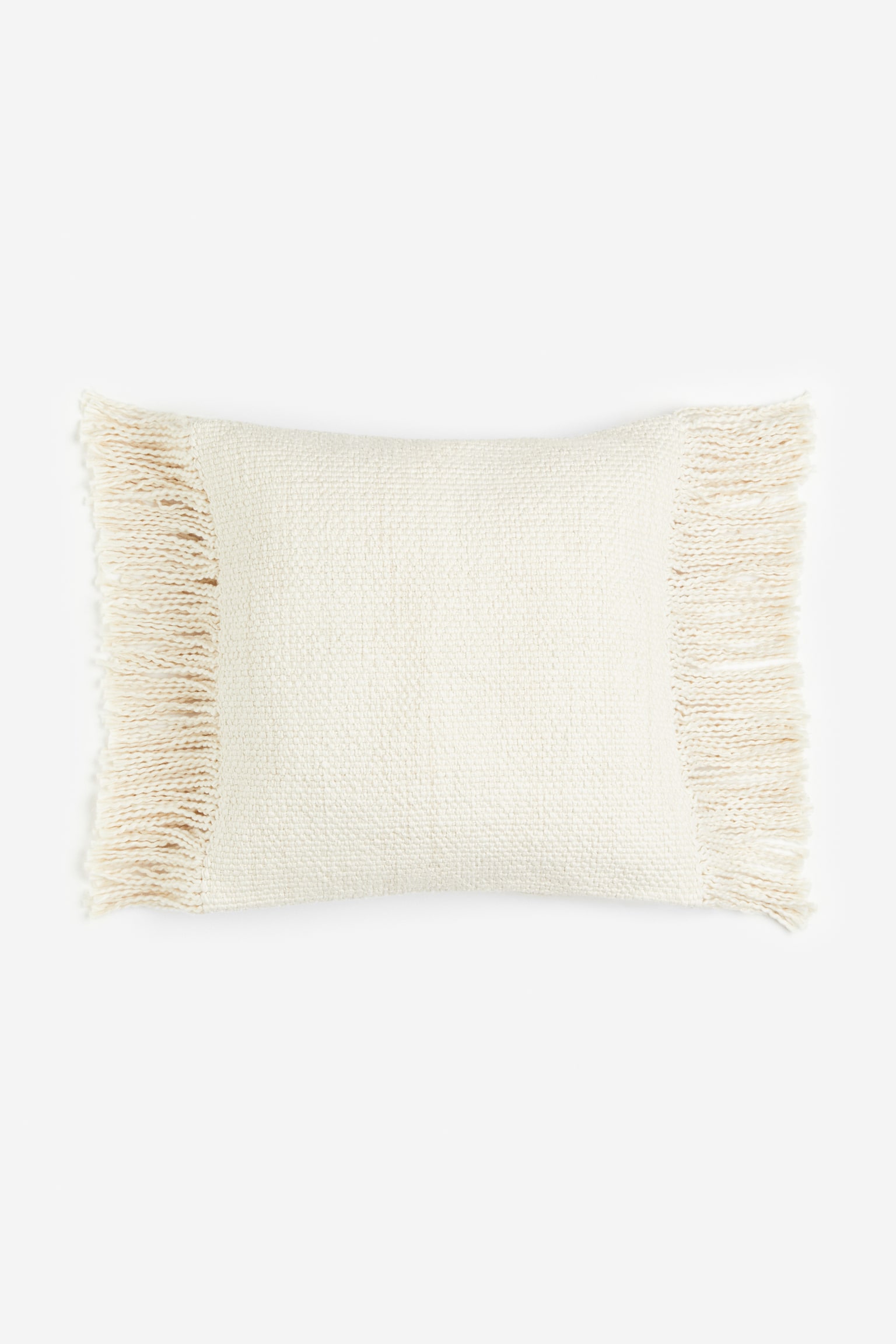 Fringed cushion cover - Light beige - 1