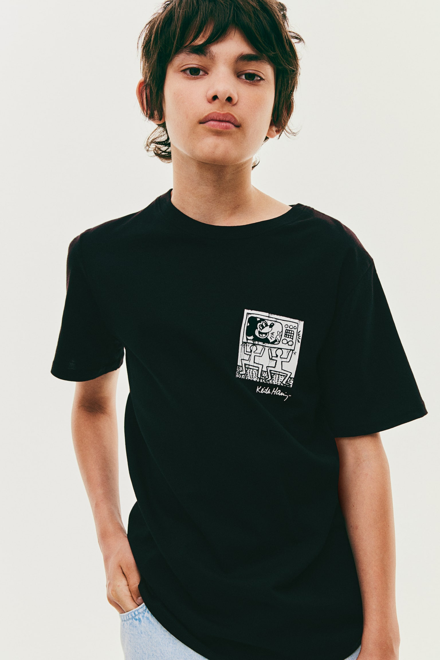 Printed T-shirt - Black - 5