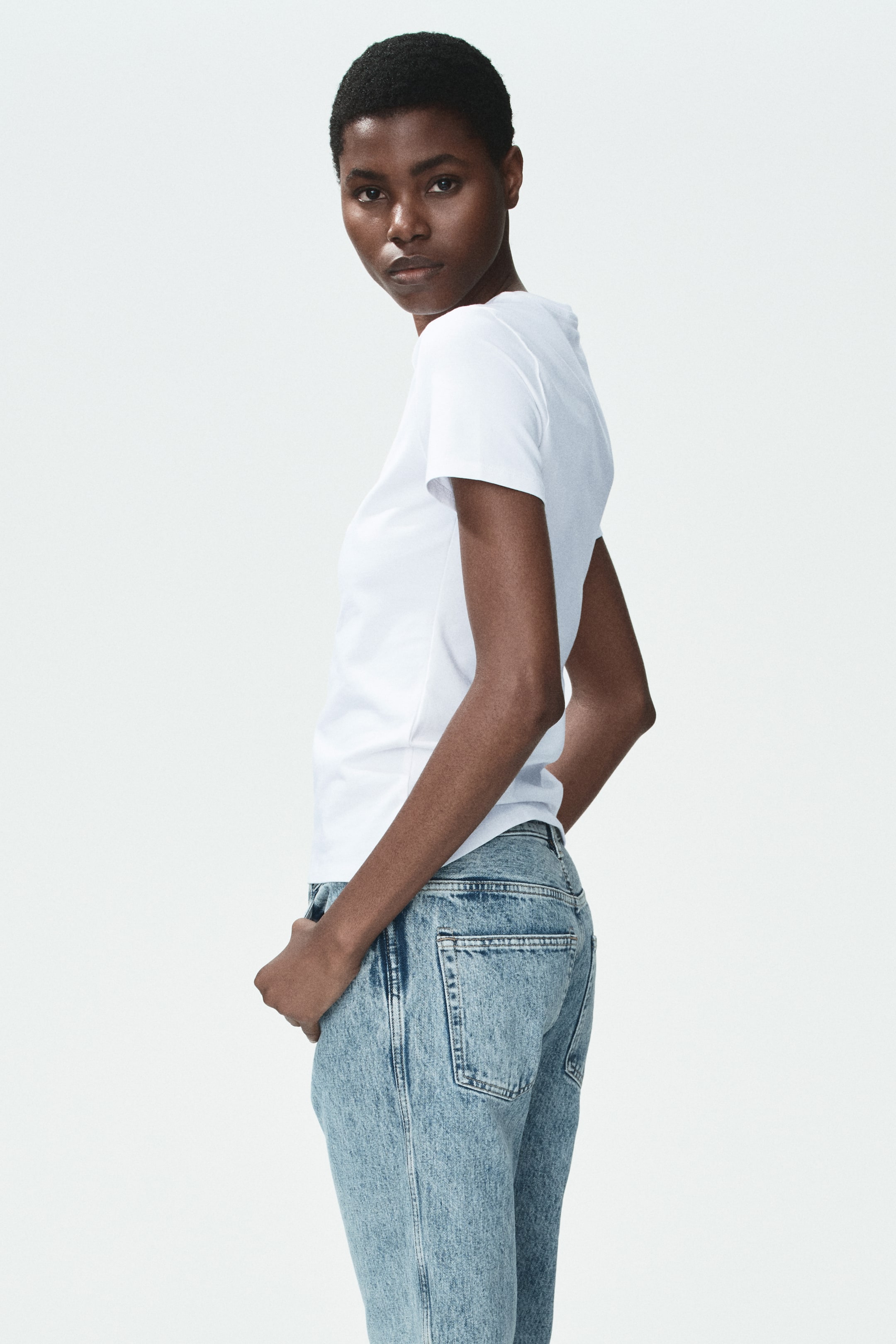 Fitted Cotton-Blend T-Shirt