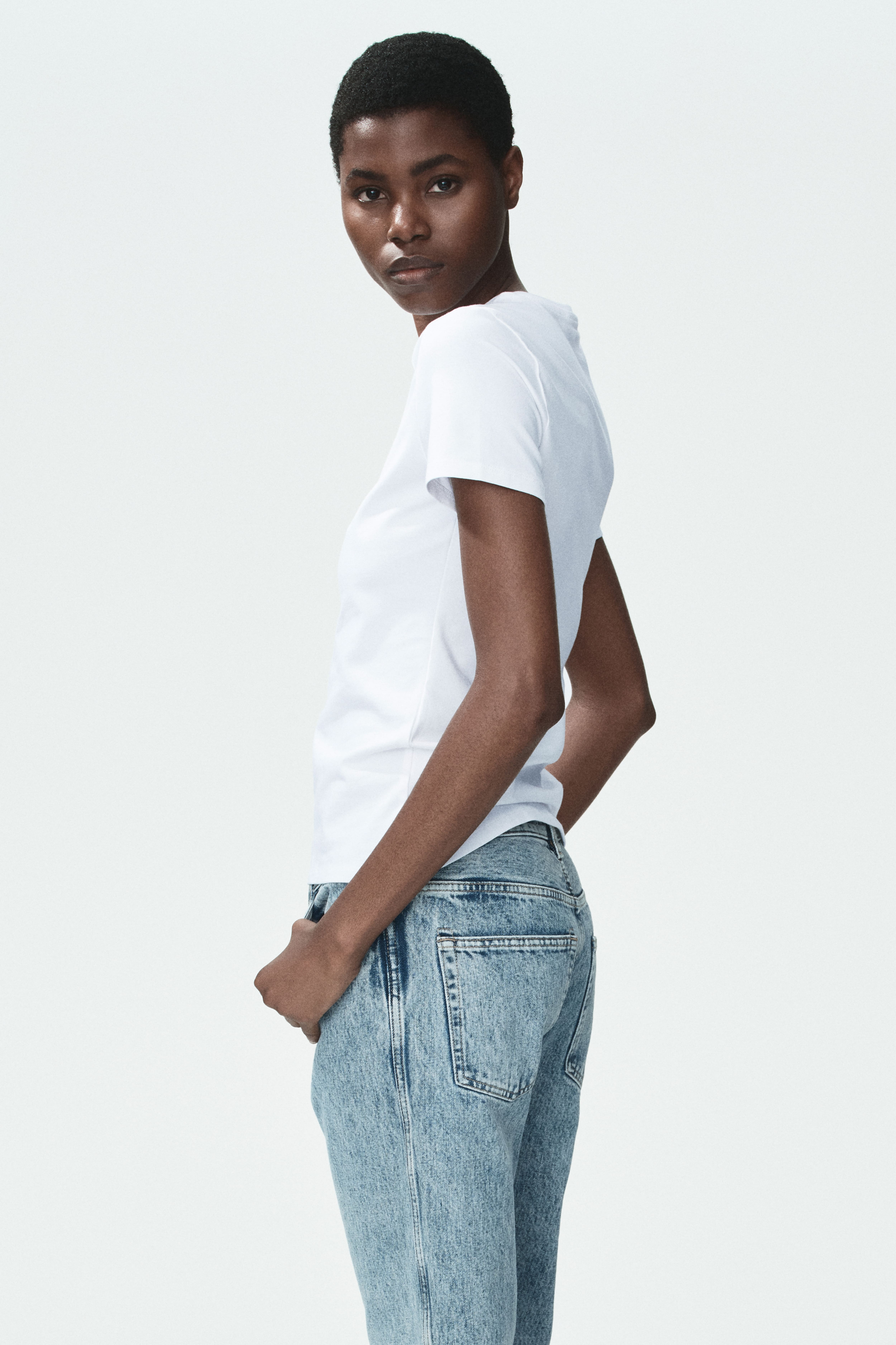 Fitted Cotton-Blend T-Shirt