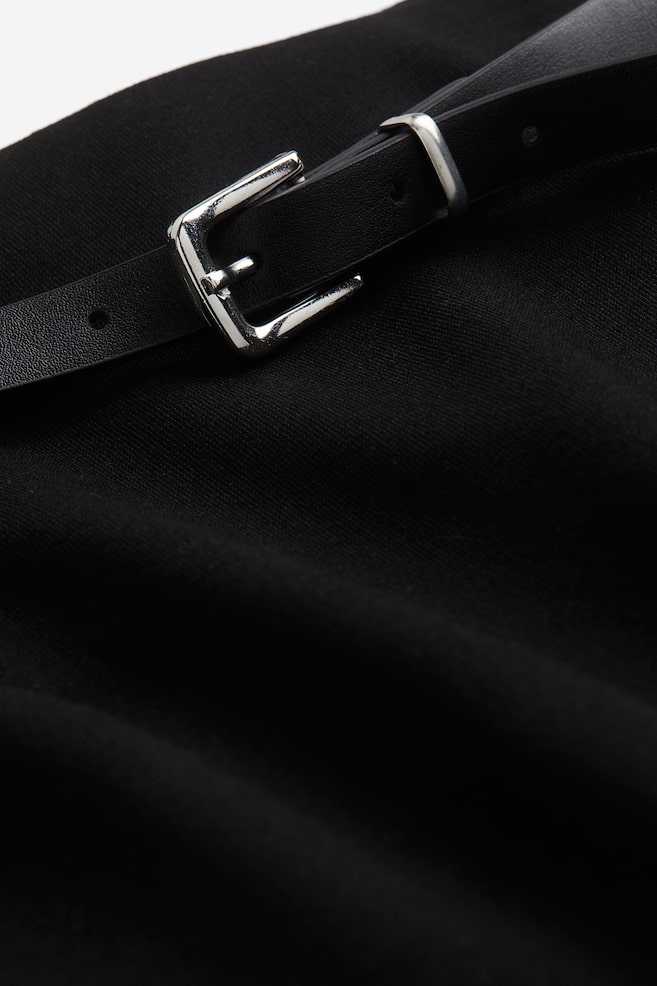 Belted pencil skirt - Black - 4