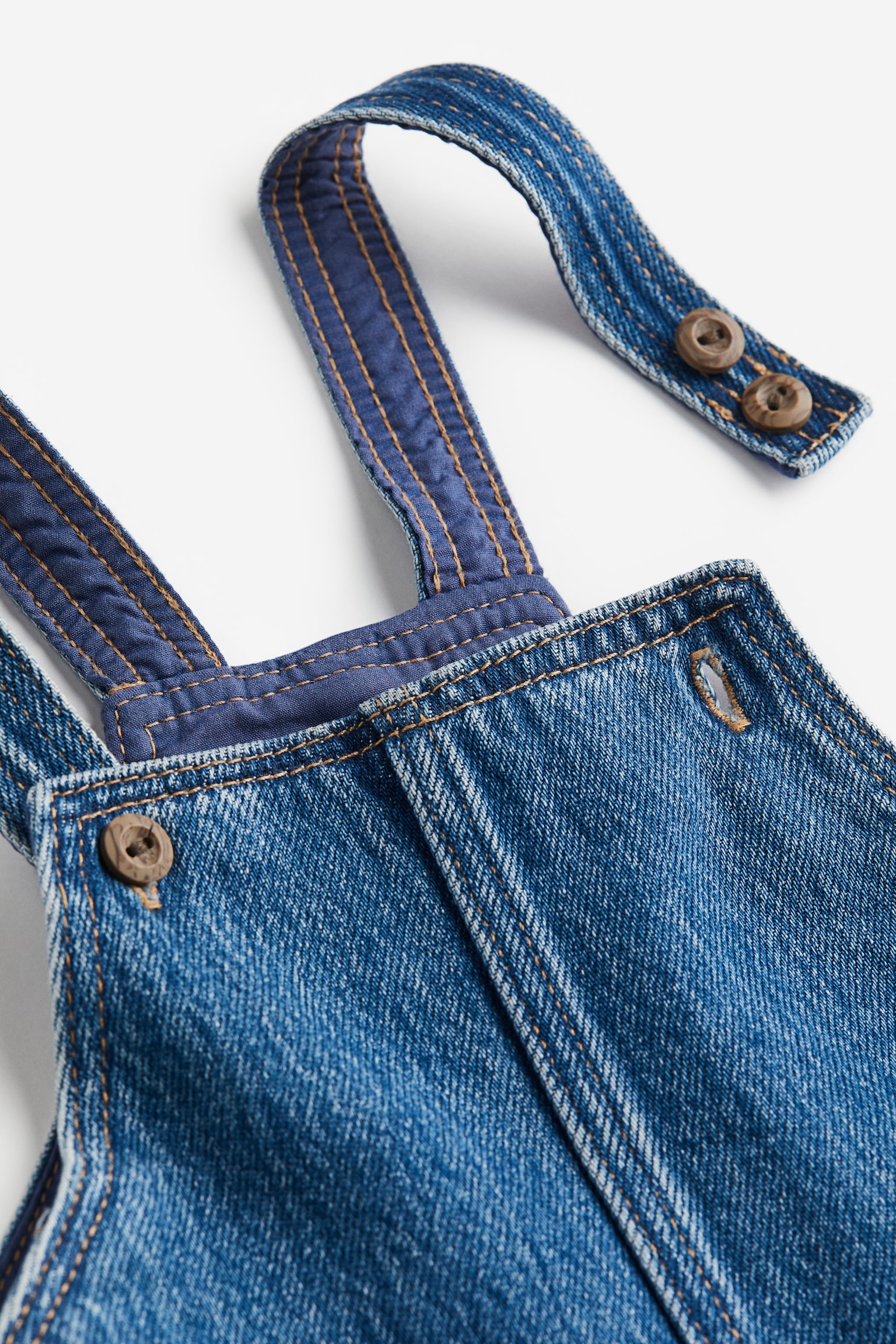 Lined denim dungarees - Denim blue - 2