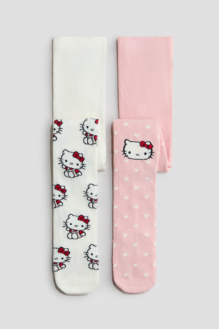 2-pack jacquard-knit tights