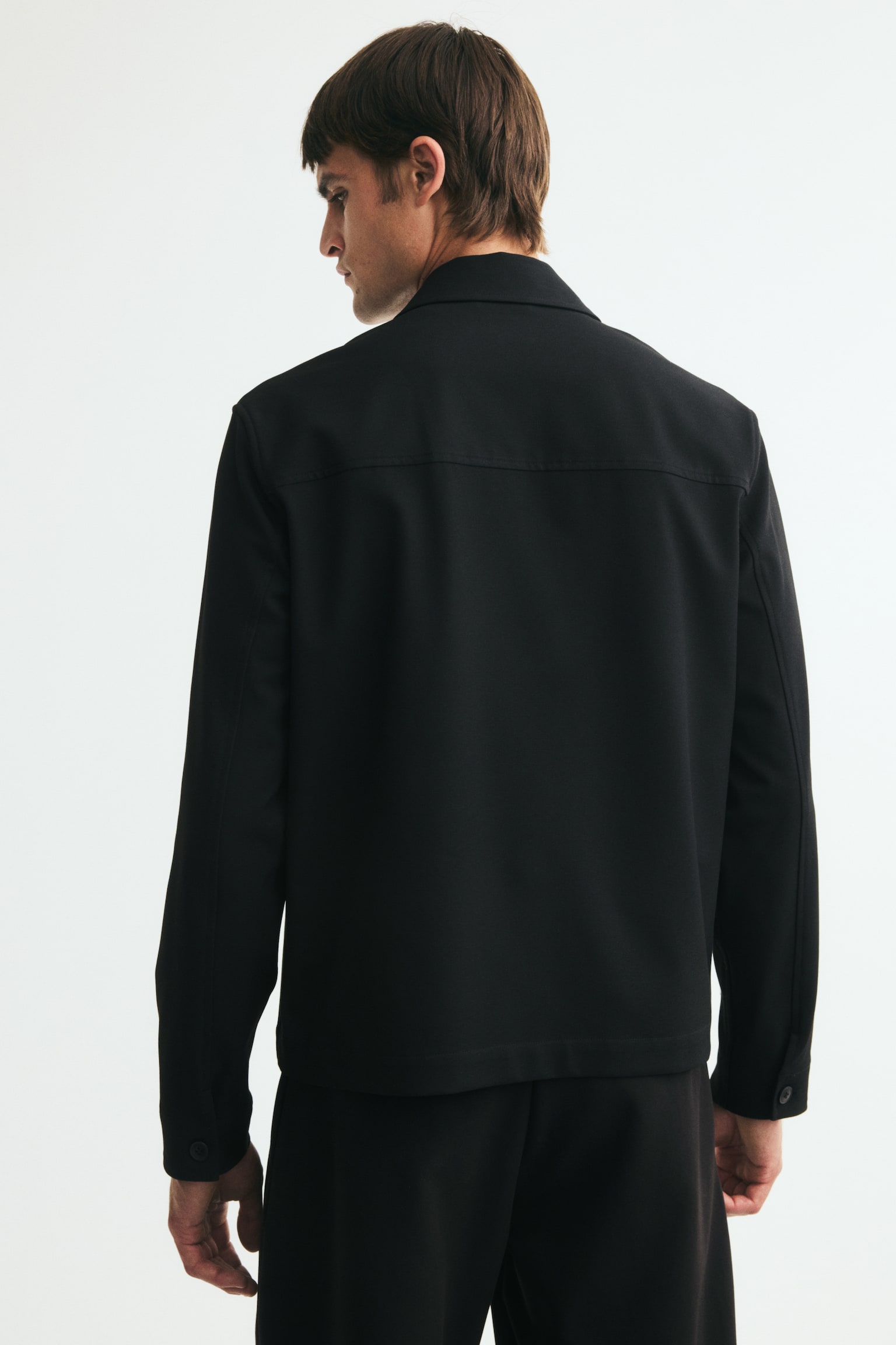 Мужская рубашка H&M Overshirt, цвет: Чёрный — фото 5