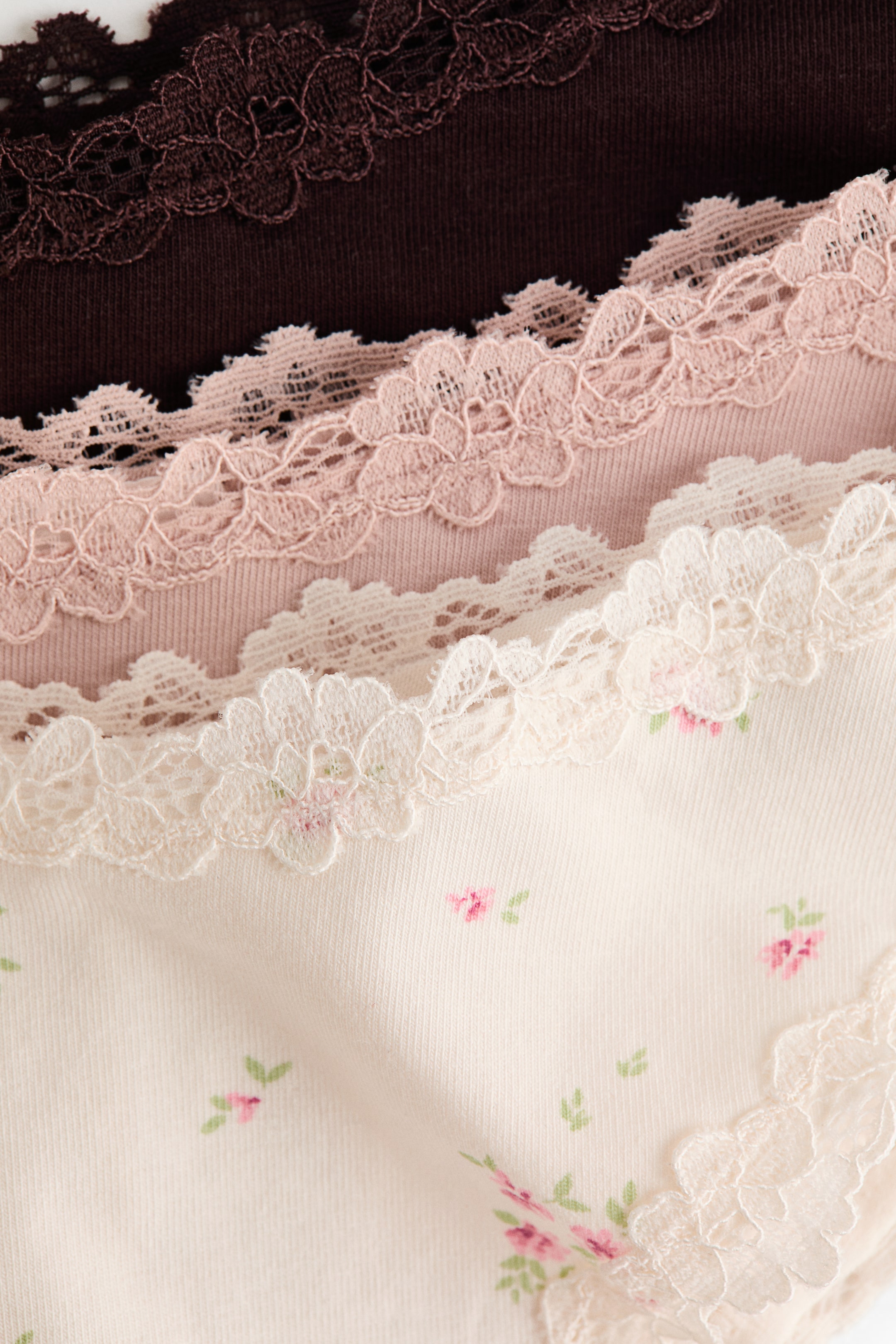 3-Pack Lace-Trimmed Brazilian Briefs